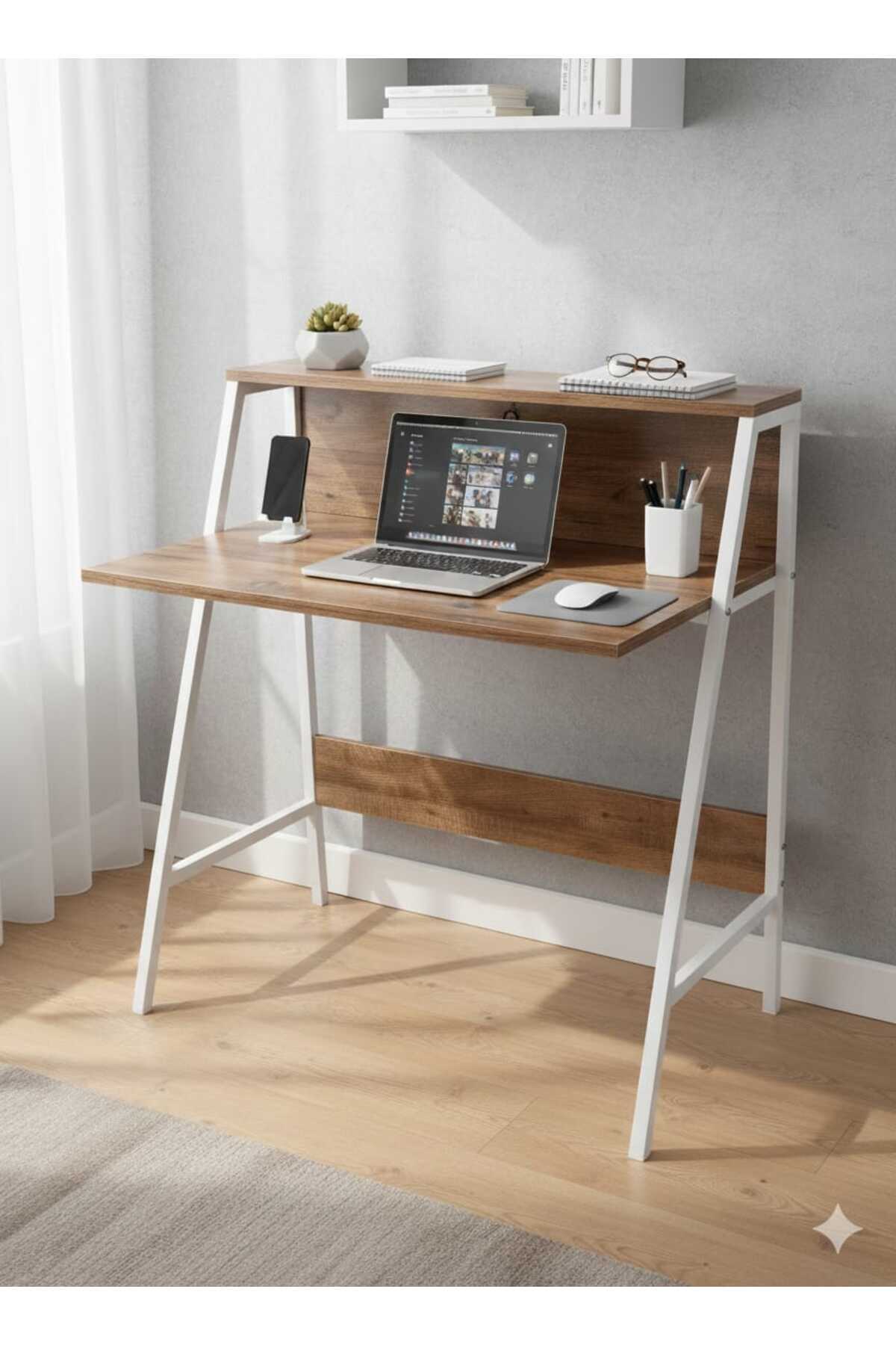 Desk with Shelf Laptop Computer Student Course Kids Young Room Makeup Kitchen Player Multi Purpose Table Piano