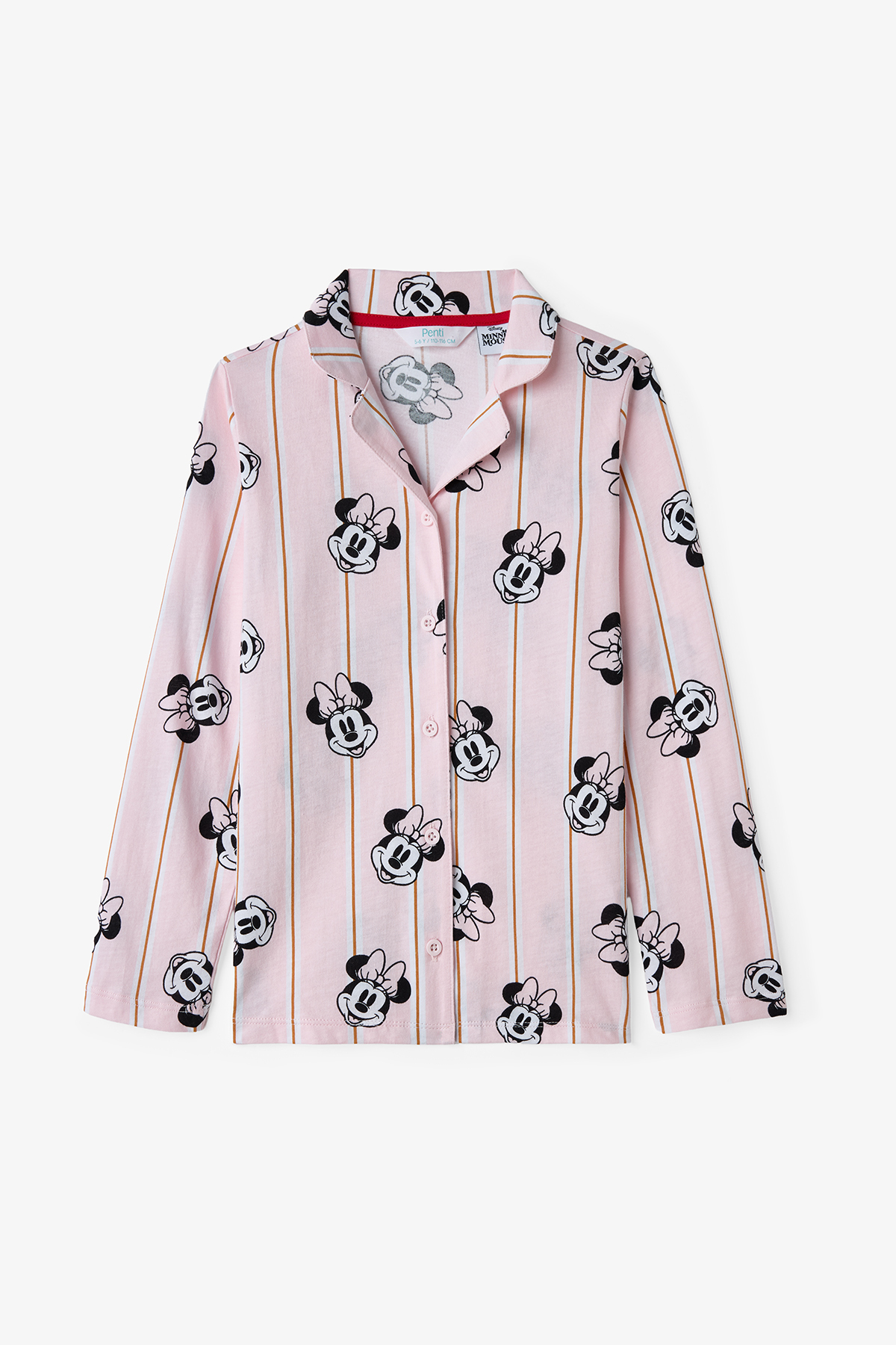 Penti İnci Pembe Kız Çocuk Minnie Fam Uzun Kollu Düğmeli Pamuklu Gömlek Pijama Takımı fotoğrafı 6 (önizleme)