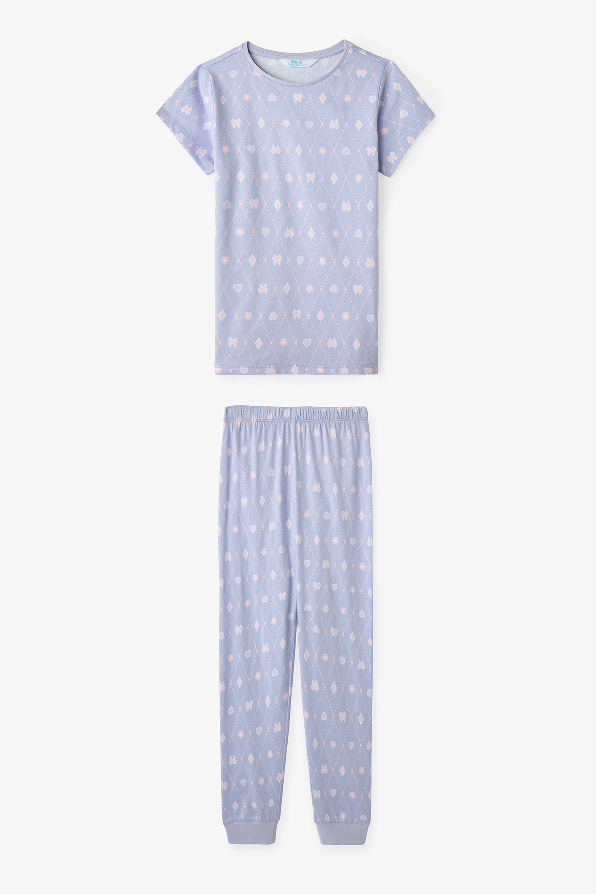 Penti Koyu Lila Kız Çocuk Diamond Pamuklu 2'li Pijama Takımı fotoğrafı 7 (önizleme)