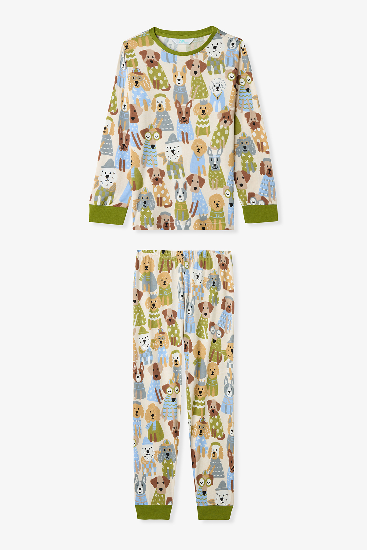 Penti Yağ Yeşili Erkek Çocuk Runner Dog Uzun Kollu Pamuklu 2'li Pijama Takımı fotoğrafı 7 (önizleme)