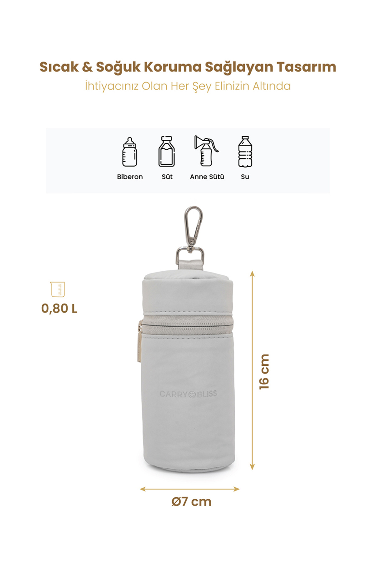 carry bliss Mini MilkMate Isı Yalıtımlı Termal Biberon ve Anne Sütü Taşıma Çantası fotoğrafı 3 (önizleme)