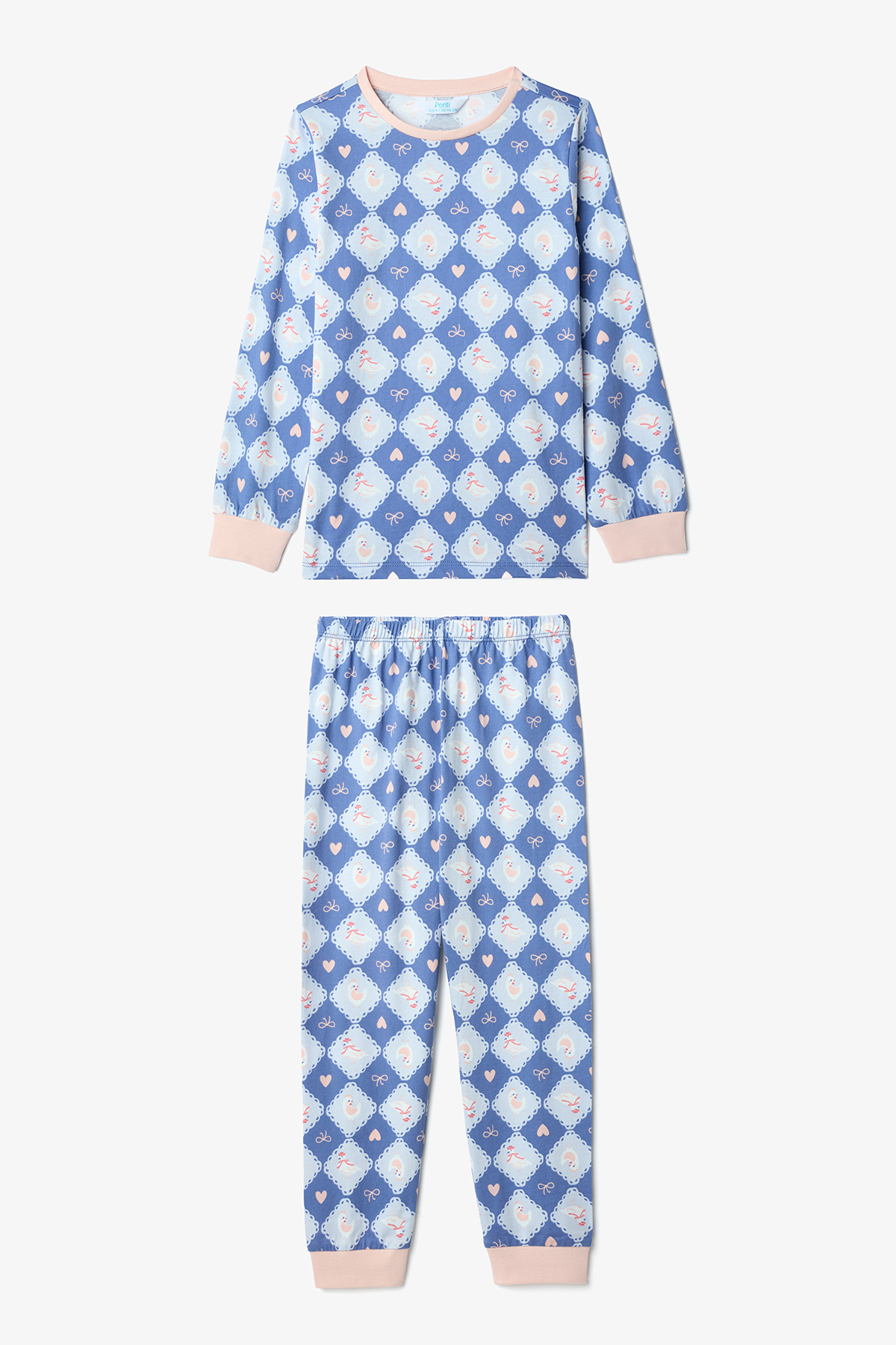 Penti Kız Çocuk Handkerchief 2'li Uzun Kollu Pamuklu Pijama Takımı fotoğrafı 3 (önizleme)