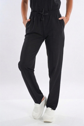 Nur Medikal Giyim Unisex Siyah Hemşire Doktor Cerrahi Hastane Tek Alt Likralı...