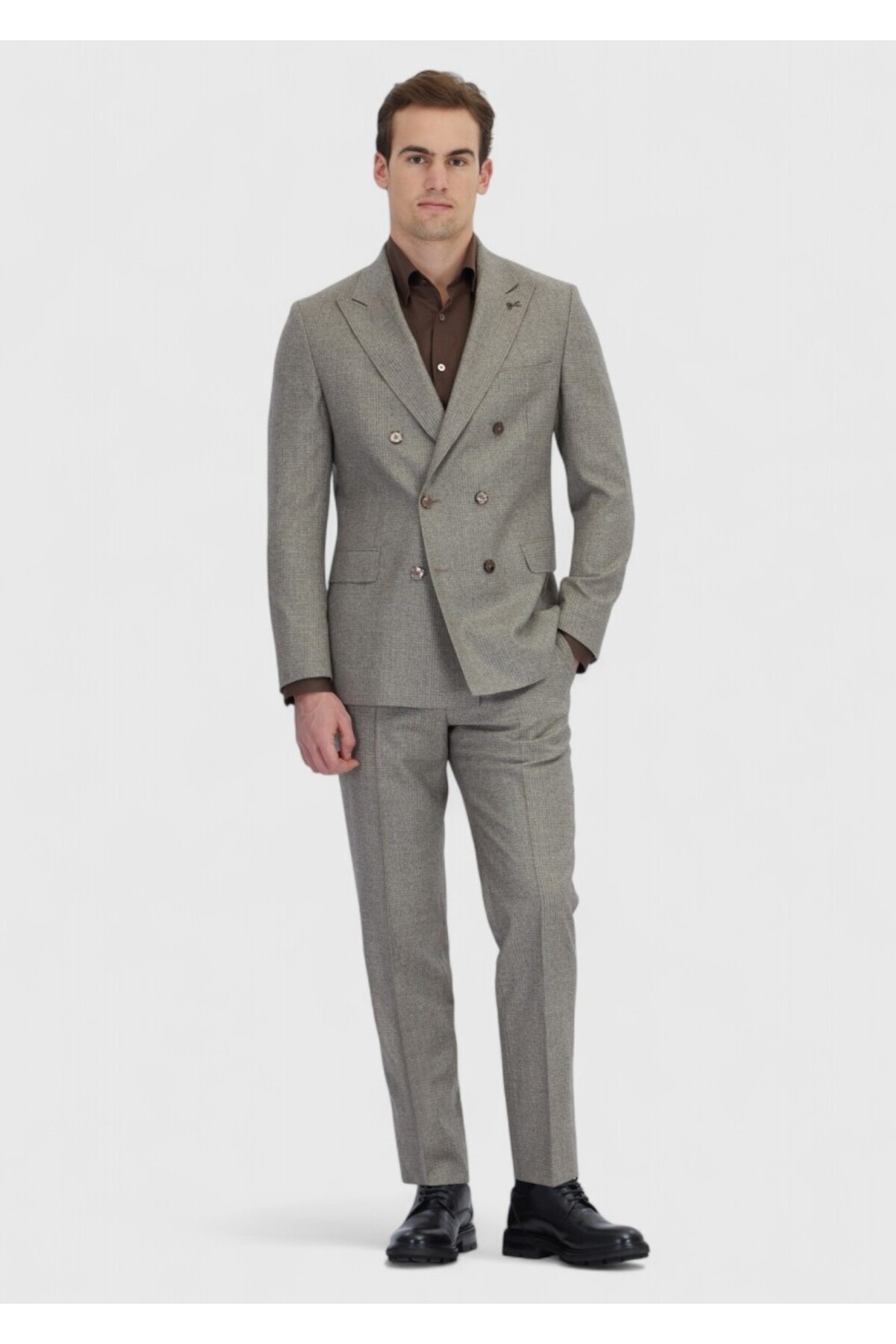 کت و شلوار 100% پشمی لایت Mink Micro Zeroweight Slim Fit — رنگارنگ 164305 — تصویر 2 از 7