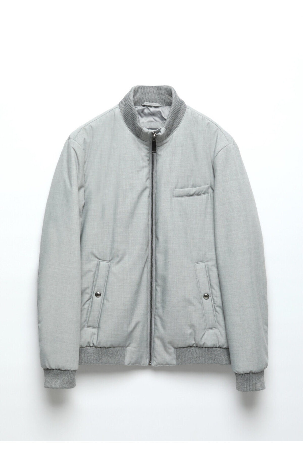 Ramsey  Gri Regular Fit Dik Yaka Casual Dokuma Mont - Görsel 8