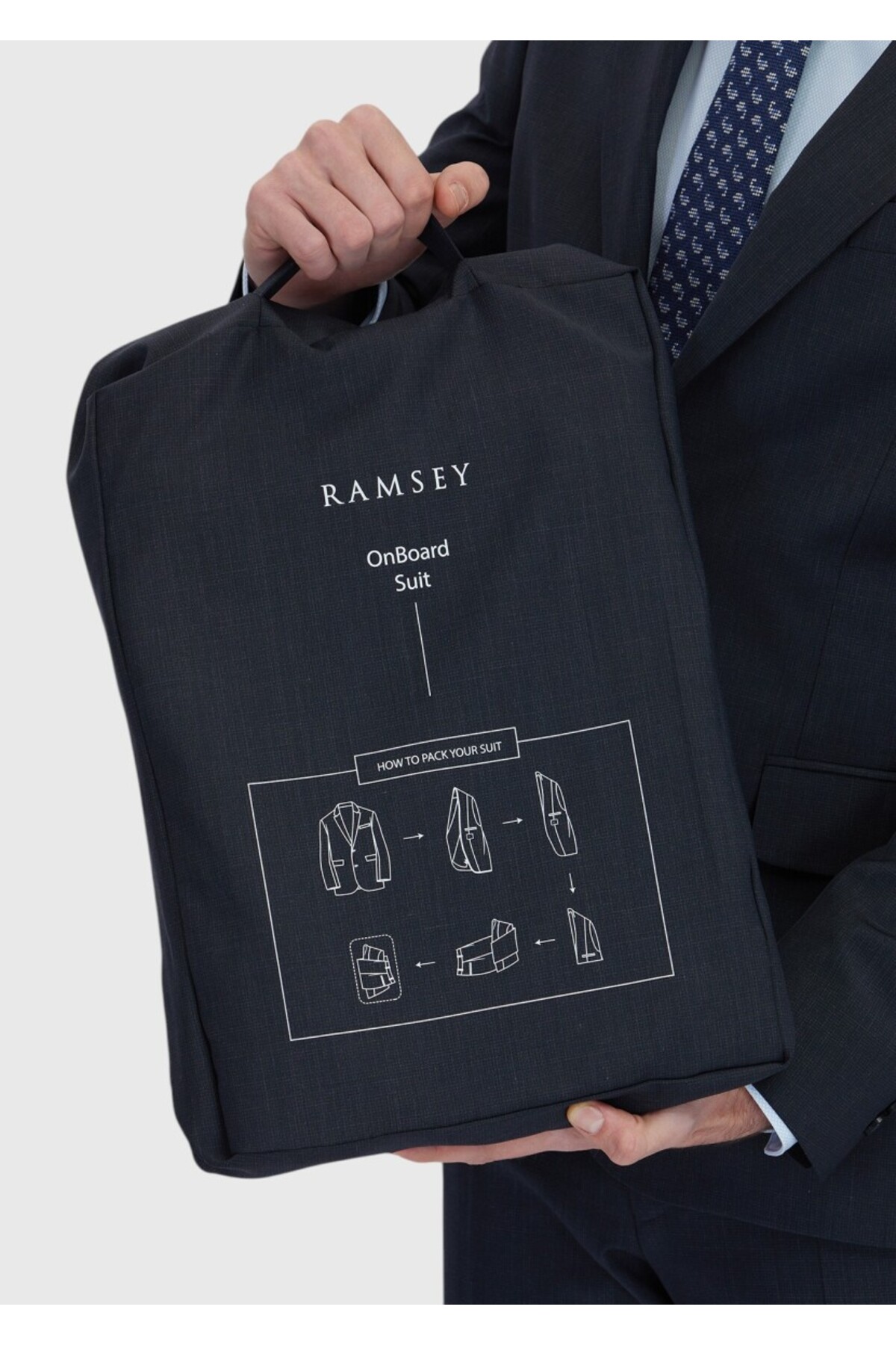 Ramsey  Lacivert Mikro Modern Fit Yün Karışımlı Takım Elbise - Görsel 7