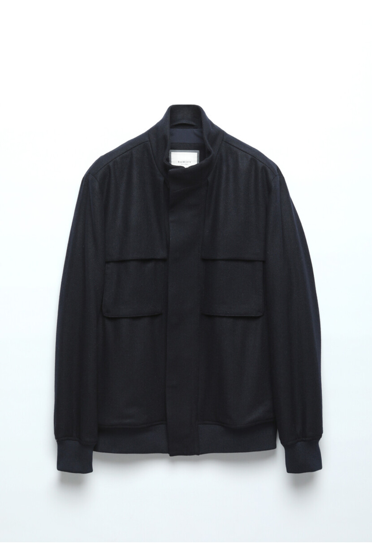 Ramsey  Lacivert Regular Fit Dik Yaka Casual Dokuma Mont - Görsel 8