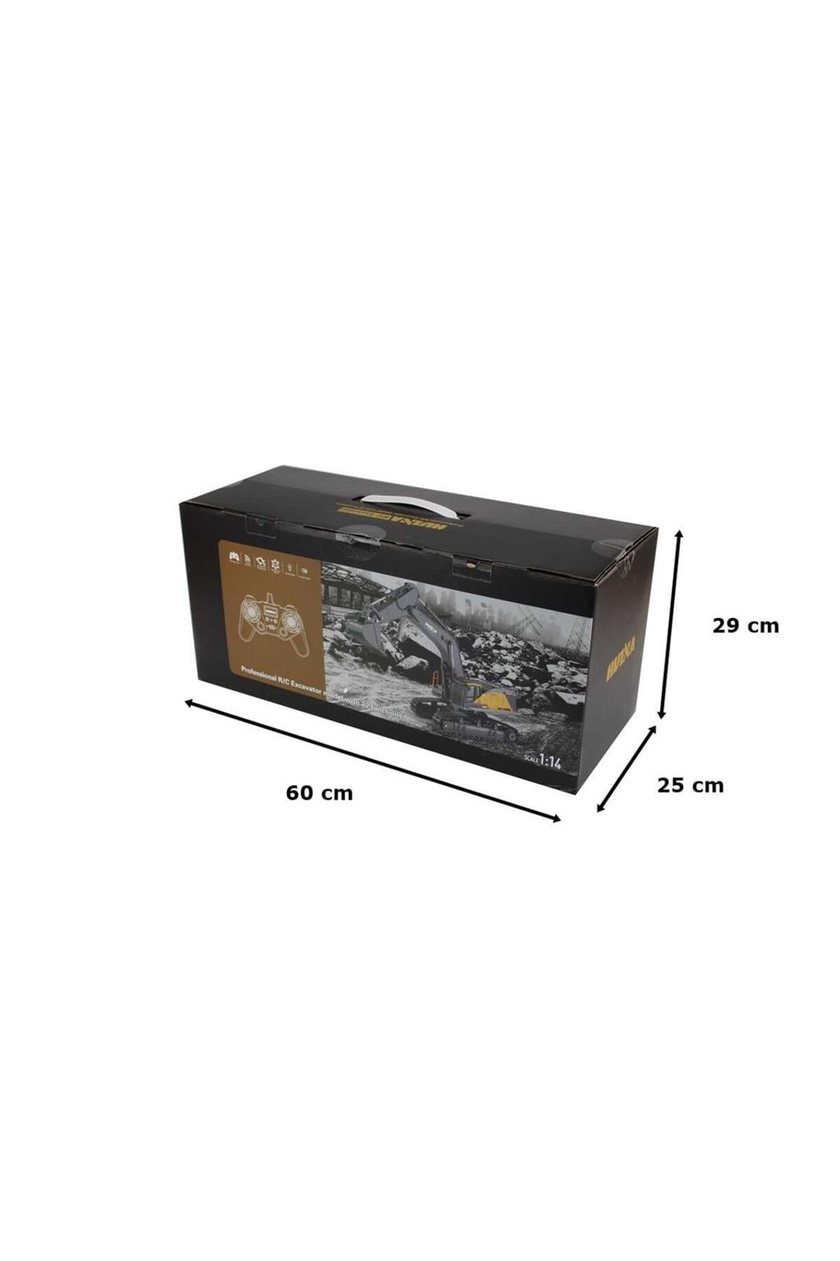 Huina 1592 1/14 Ölçek, Ekskavatör, Metal Kepçeli, 22 Kanal Uzaktan