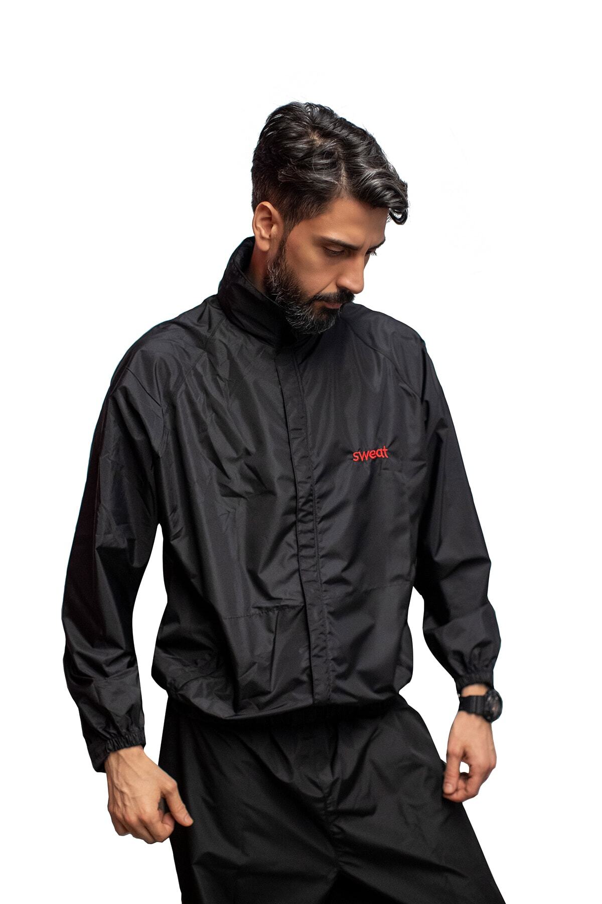 SWEAT Termal Sauna Eşofmanı - Sauna Eşofman Terleme Eşofmanı Siyah Orijinal Hologramlı Ürün görsel 6