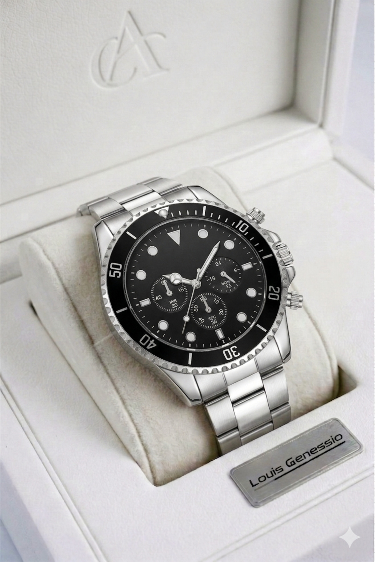 Güncel Vitrin  Gümüş Çelik Kasa Erkek Kol Saati