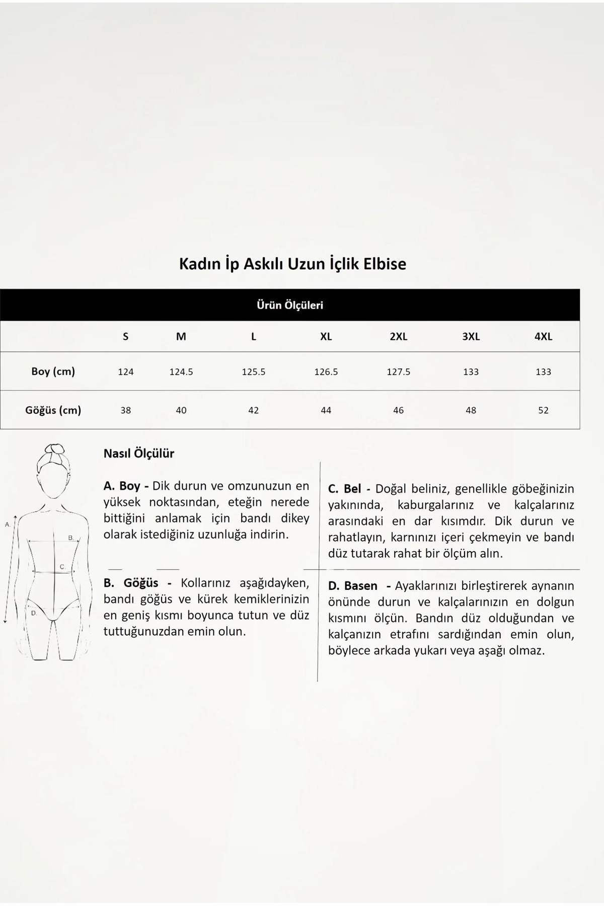 Newteam Bambu Kadın Ip Askılı Uzun Içlik Elbise - Elbise Astarı Nefes alabilen- Çok Yumuşak Rahat Kombinezon görsel 7