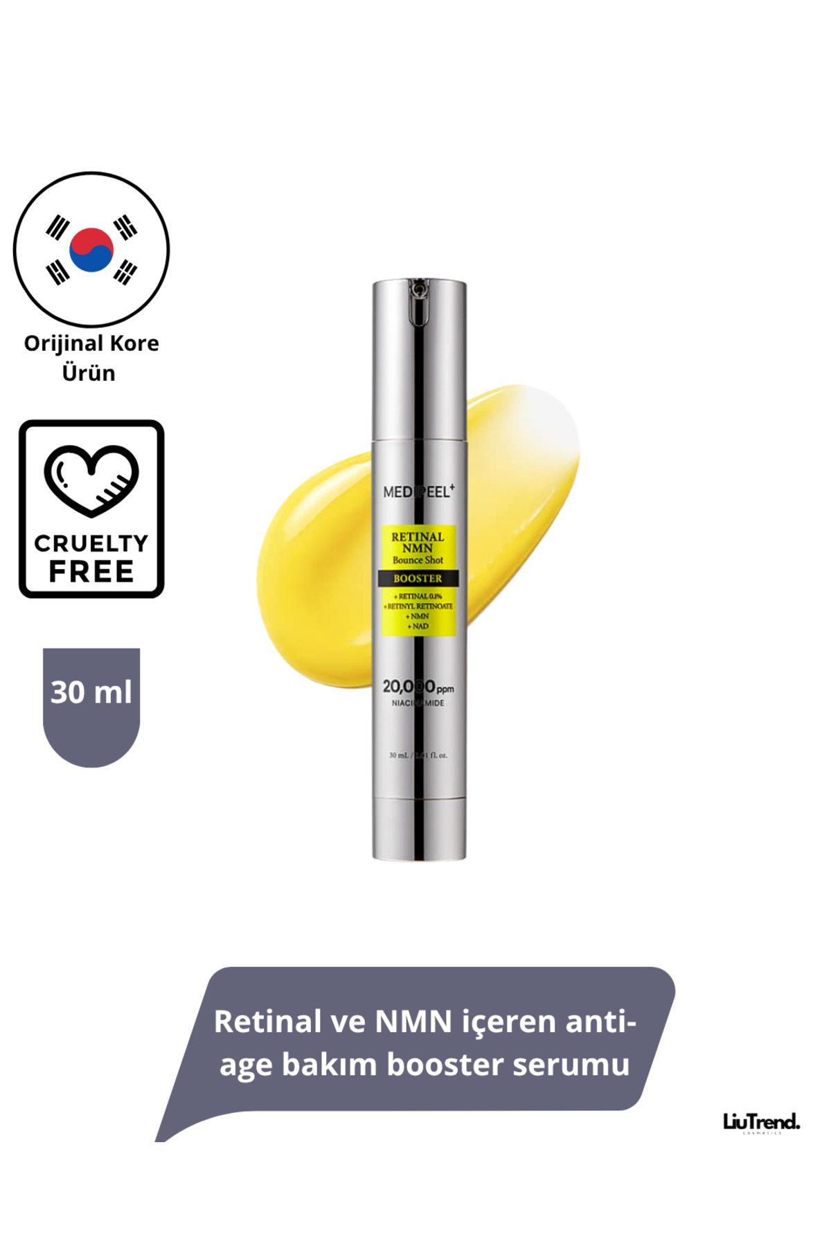 Medipeel Retinal NMN Bounce Shot Booster 30ml Retinal ve NMN içeren anti-age bakım serumu — M0464