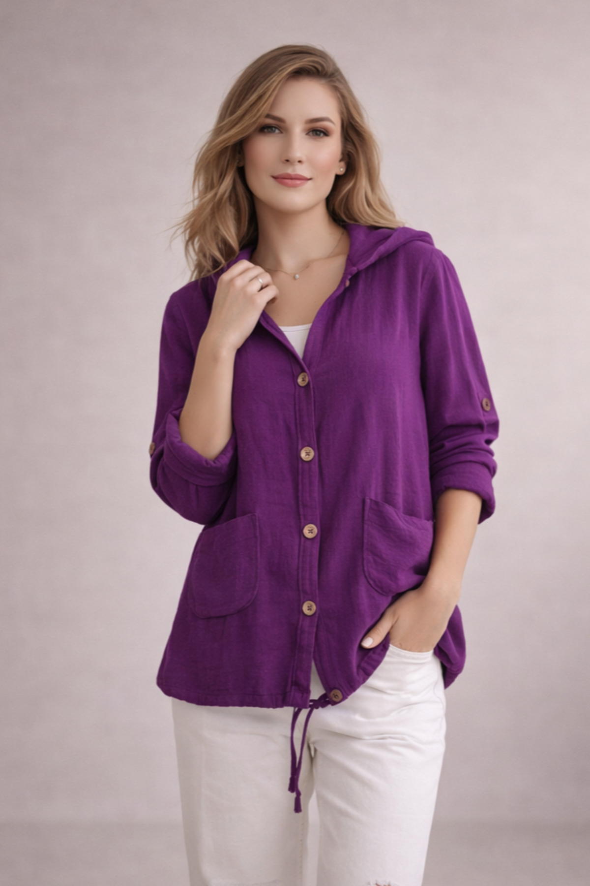 bb butik basic  Kadın Müslin Ceket TR3435