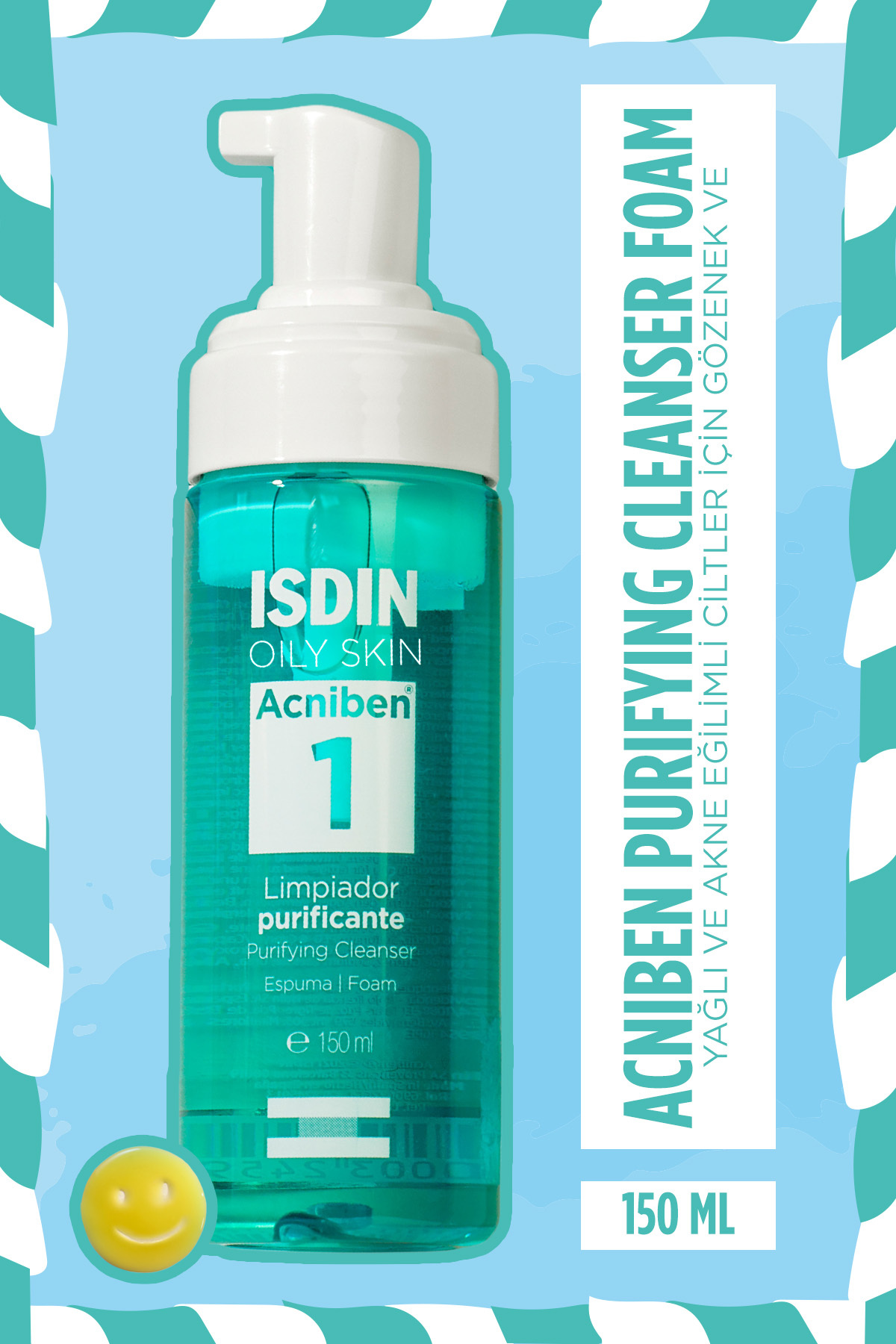 ISDIN Acniben Yağlı ve Akne Eğilimli Ciltler İçin Gözenek ve Yağlanma Karşıtı Temizleme Köpüğü 150 ml — TYCB50B7F418F14007