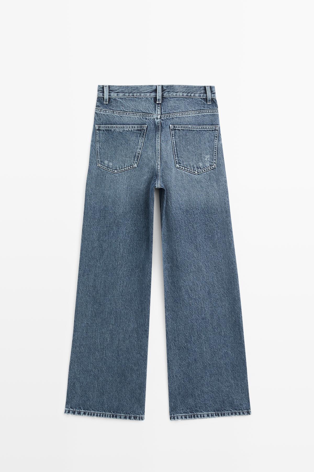 Massimo Dutti  Geniş paça jean - Görsel 7