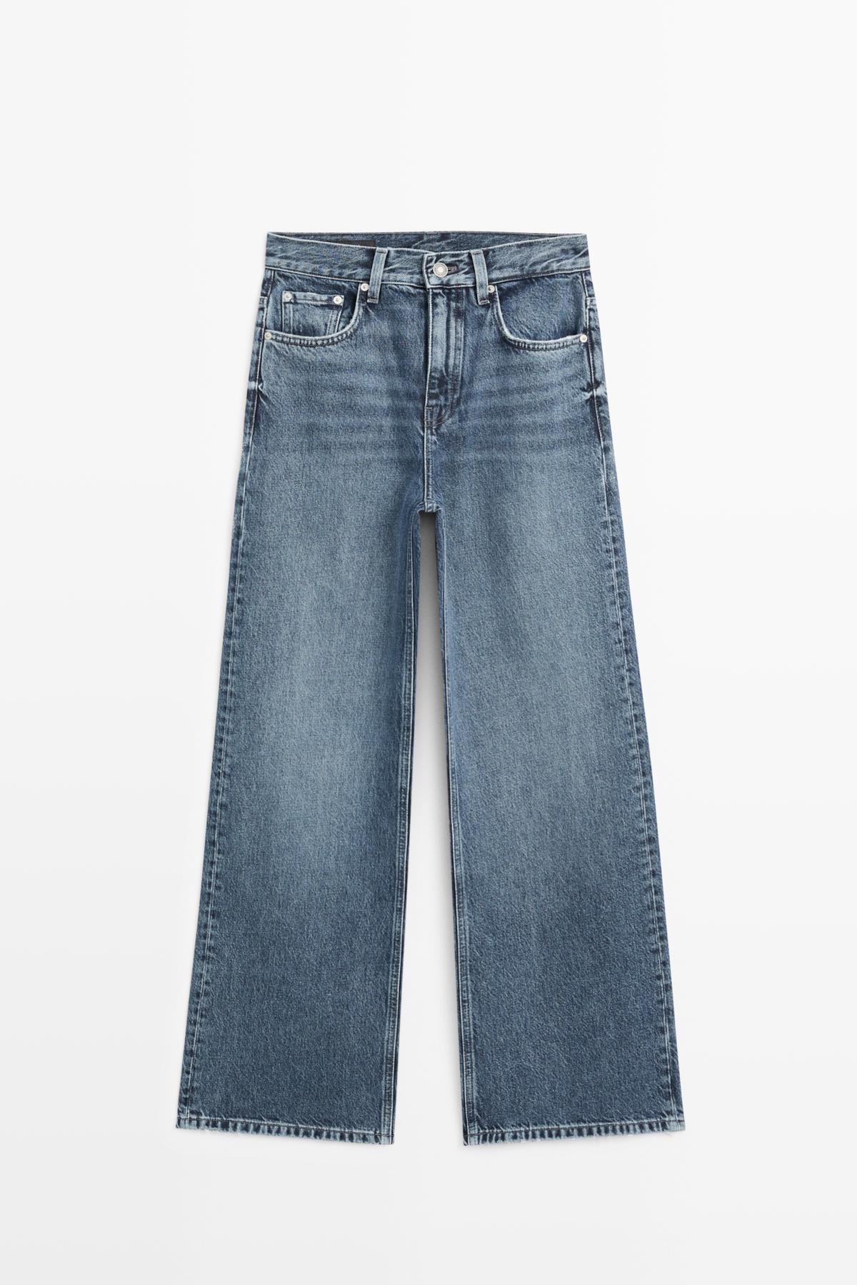 Massimo Dutti  Geniş paça jean - Görsel 5