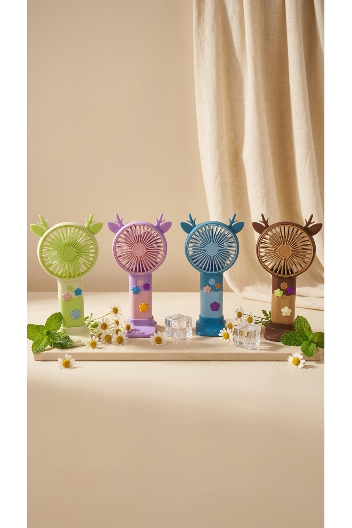 Colorful Mini Hand Fan, Portable Compact Design Powerful Cooling Fan with USB Charge -PL125