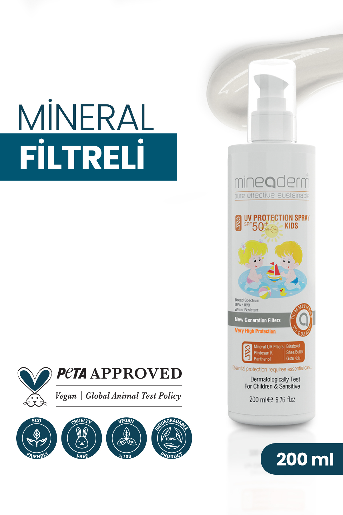 Mineral Filtre Içeren Pediatrik Güneş Bakım Kremi/uv Protection&hydration Kıds Spray Spf50+ — 3492 — تصویر 6 از 6