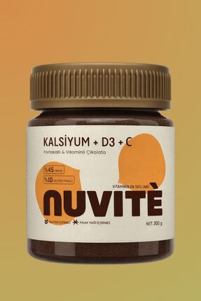 NUVITE VITAMIN C PLUS KALSIYUM VITAMINLI KECIBOYNUZLU FINDIK KREMASI 300GR
