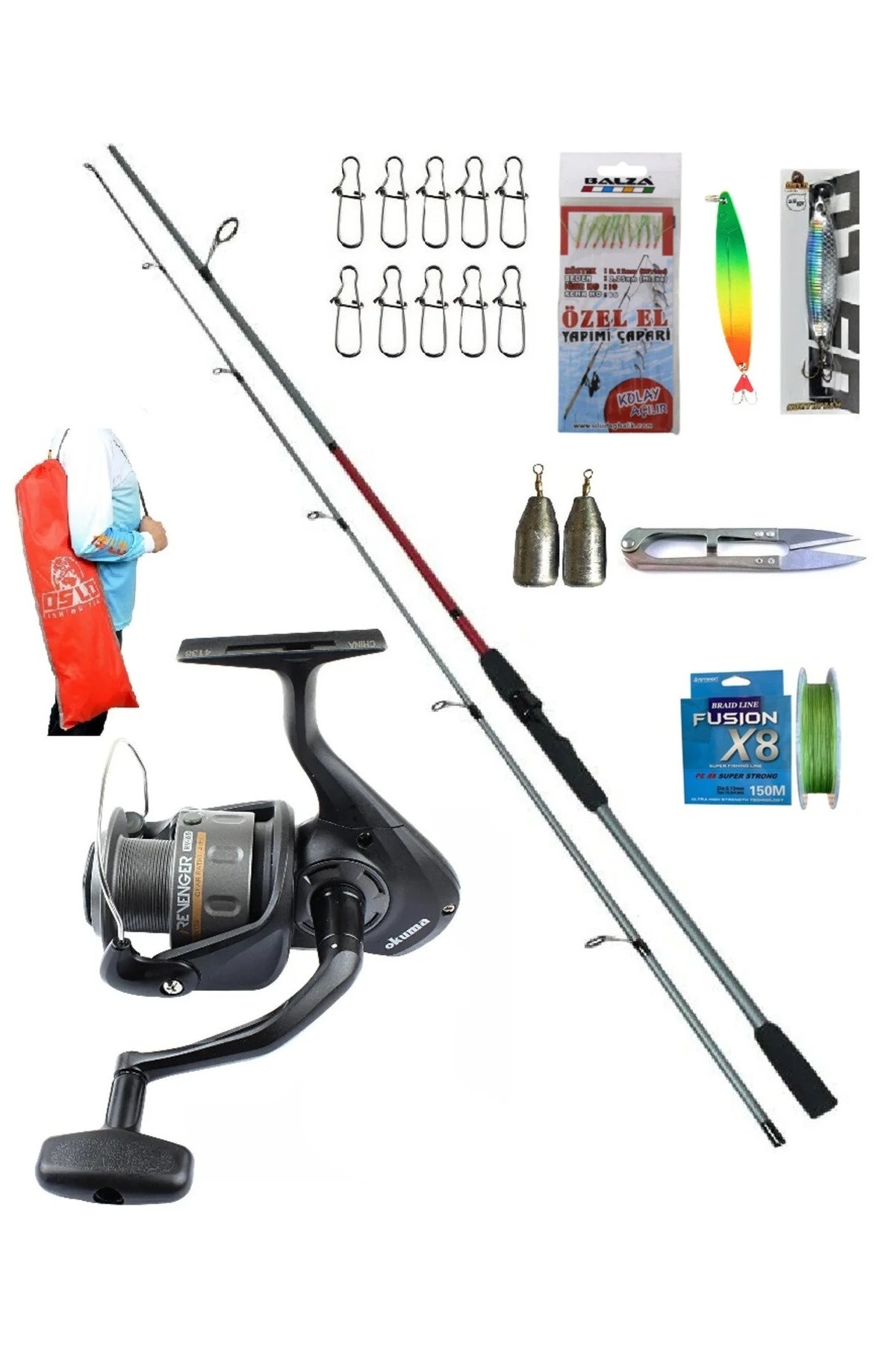 Okuma Revenger Rv-40 Remixon Double Black 270cm 15-40gr Spin Olta