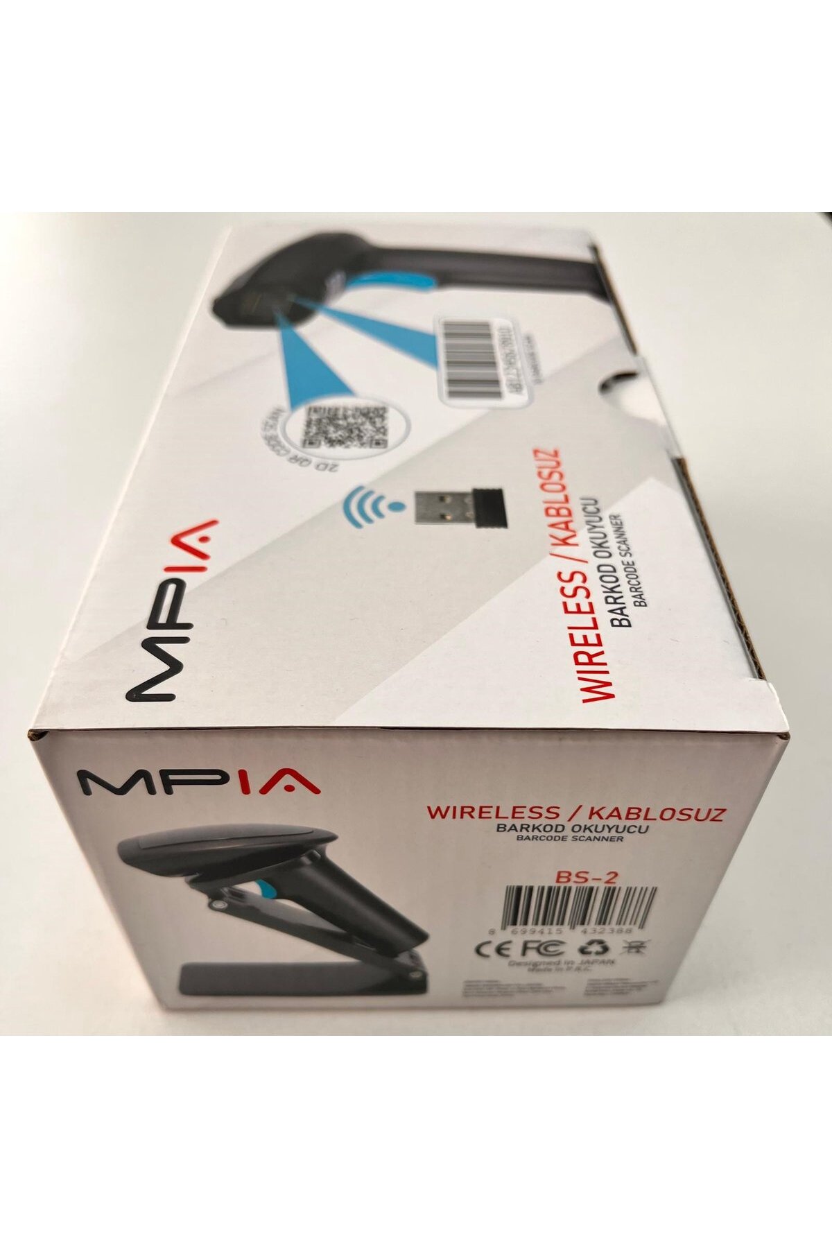 Mpia BS-2 خواننده QR و بارکد قابل حمل 2D/1D – USB و بی‌سیم – اسکنر QR و بارکد برای POS و انبار