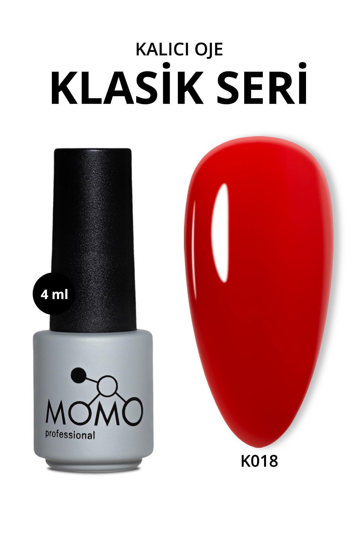 MOMO professional Kalıcı Oje K018, Yarı Şeffaf Koyu Kırmızı, 4 ml — قرمز 8860101A01S03K021