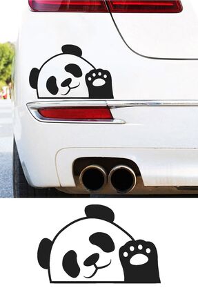 MIGNATIS El Sallayan Panda Resmi Oto Araba Cam Sticker Çıkartma Bilgisayarlar...