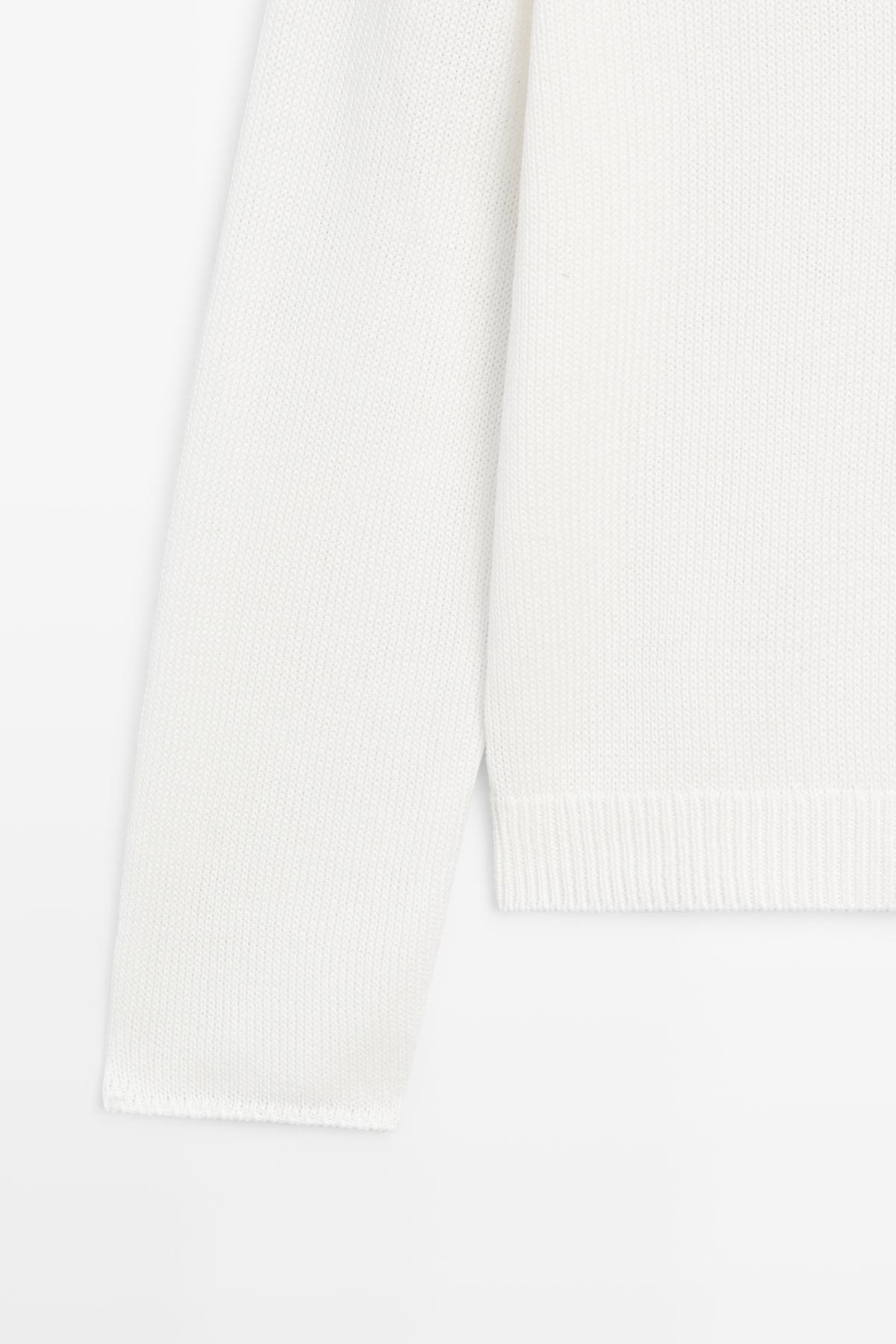 Massimo Dutti  Merserize pamuk triko kazak - Görsel 7