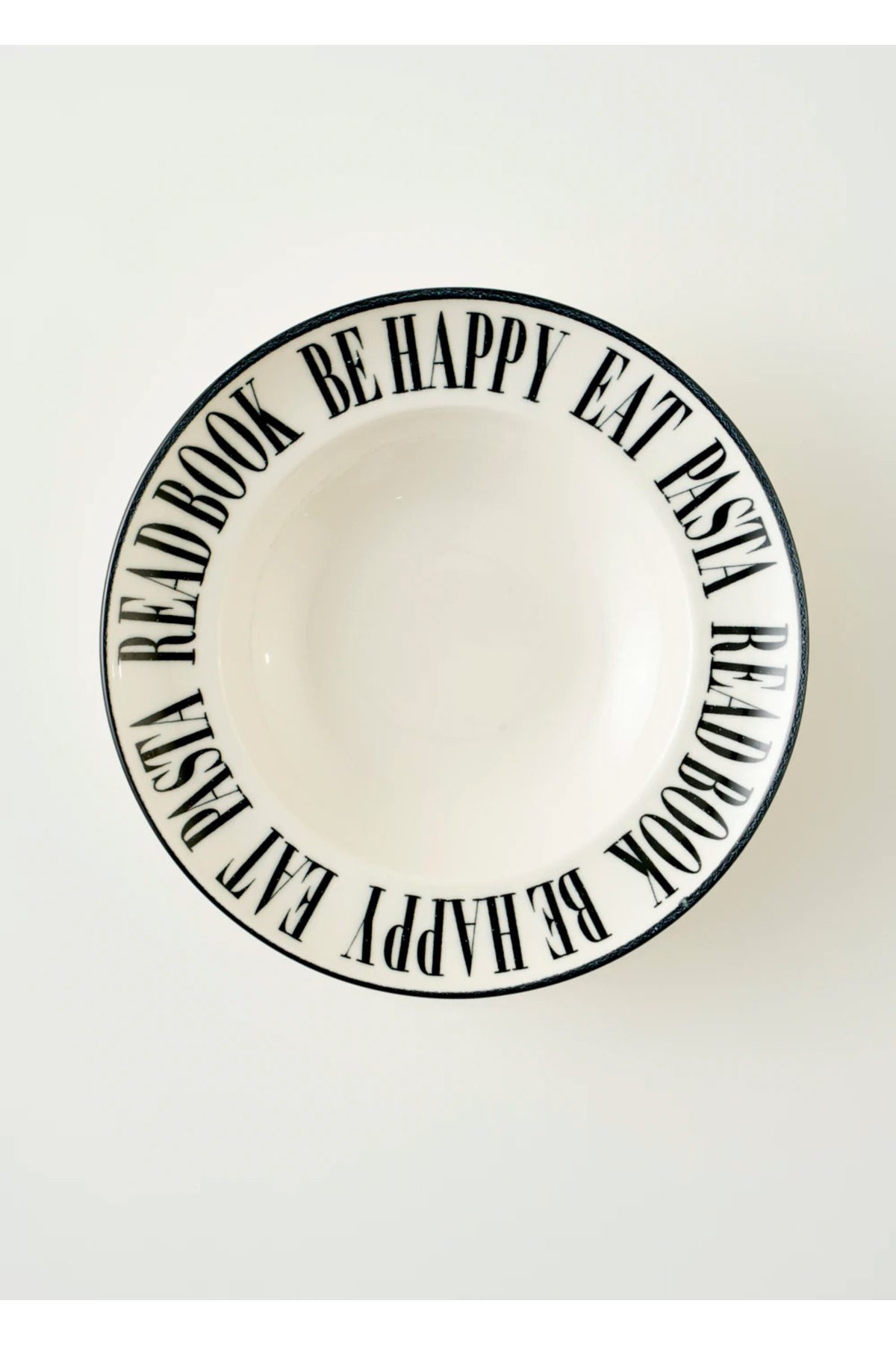 Book Lovers Pasta Plate Black (28 cm)