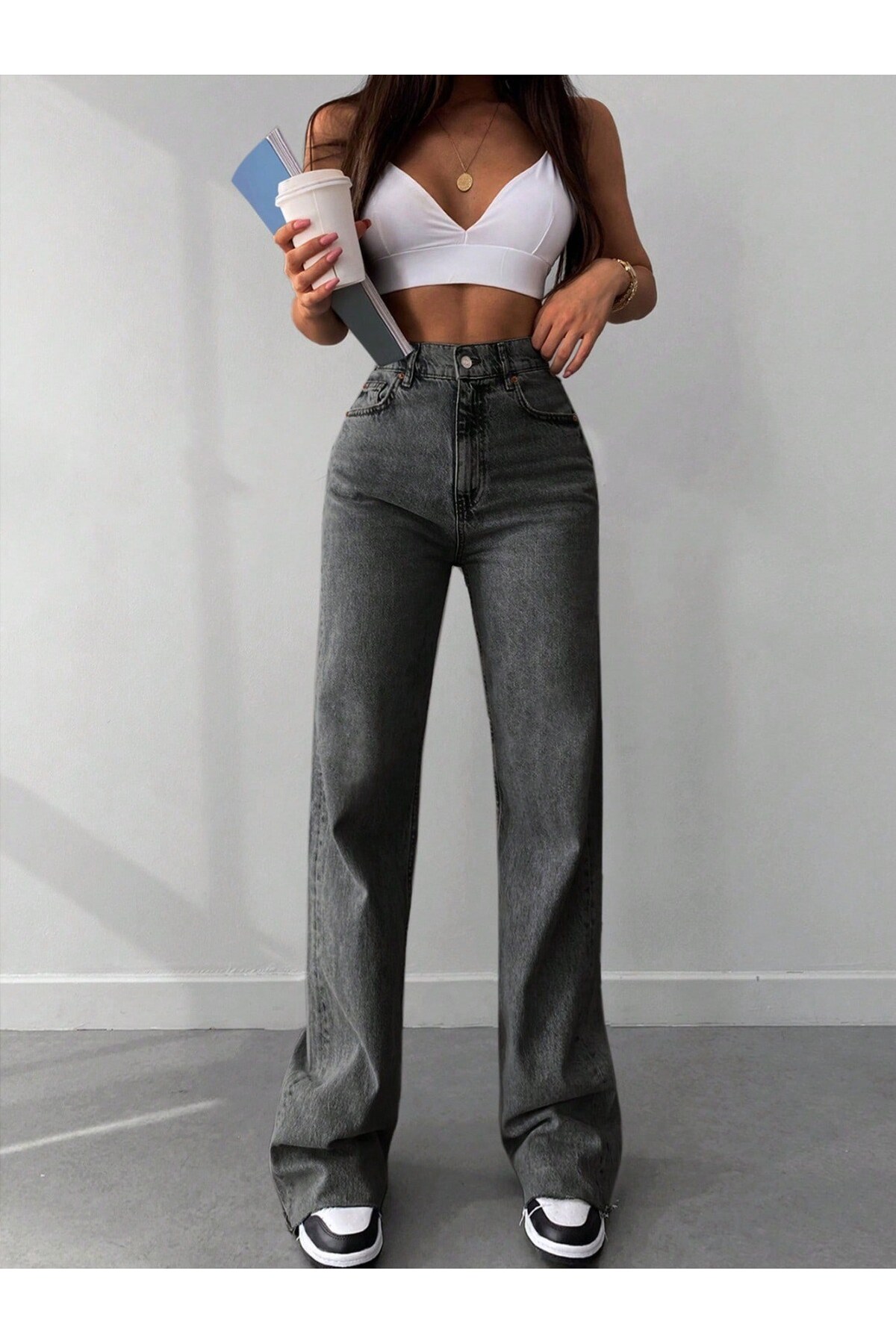 Women's Wide Leg Jean - 100% Cotton Bohemian Style Wide Leg Pants