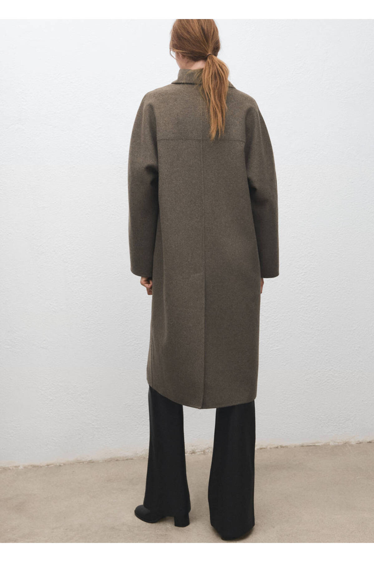 MANGO  El yapımı oversize yün palto - Görsel 4