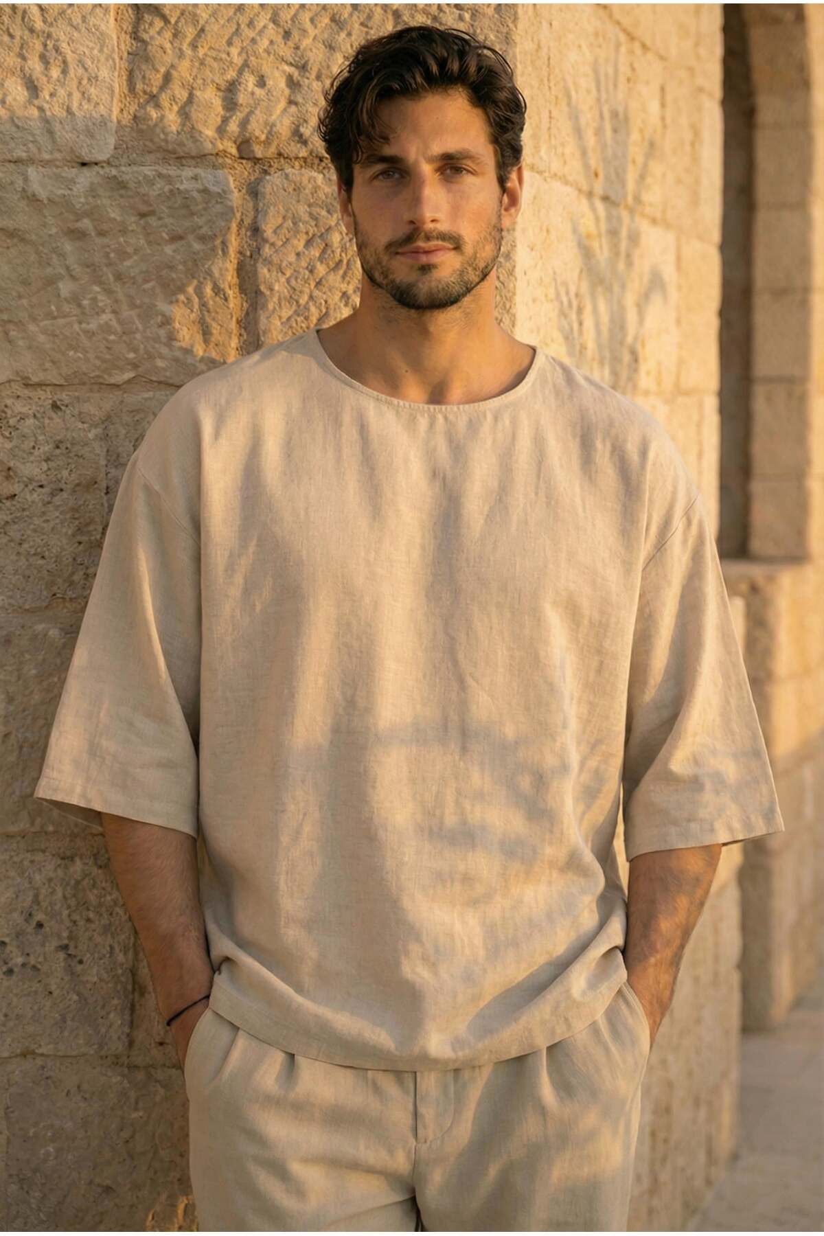 Valiberta Castiel Crew Neck Fakir Sleeve Oversize Short Sleeve T