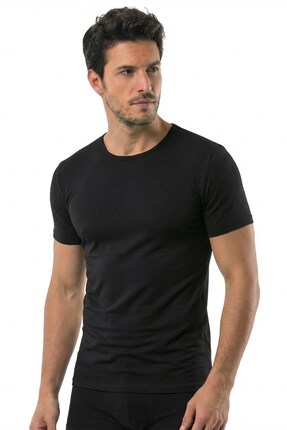 Öts Erkek T-Shirt O Yaka Modal (%47 Modal - %47 Pamuk - %6 Elastan)