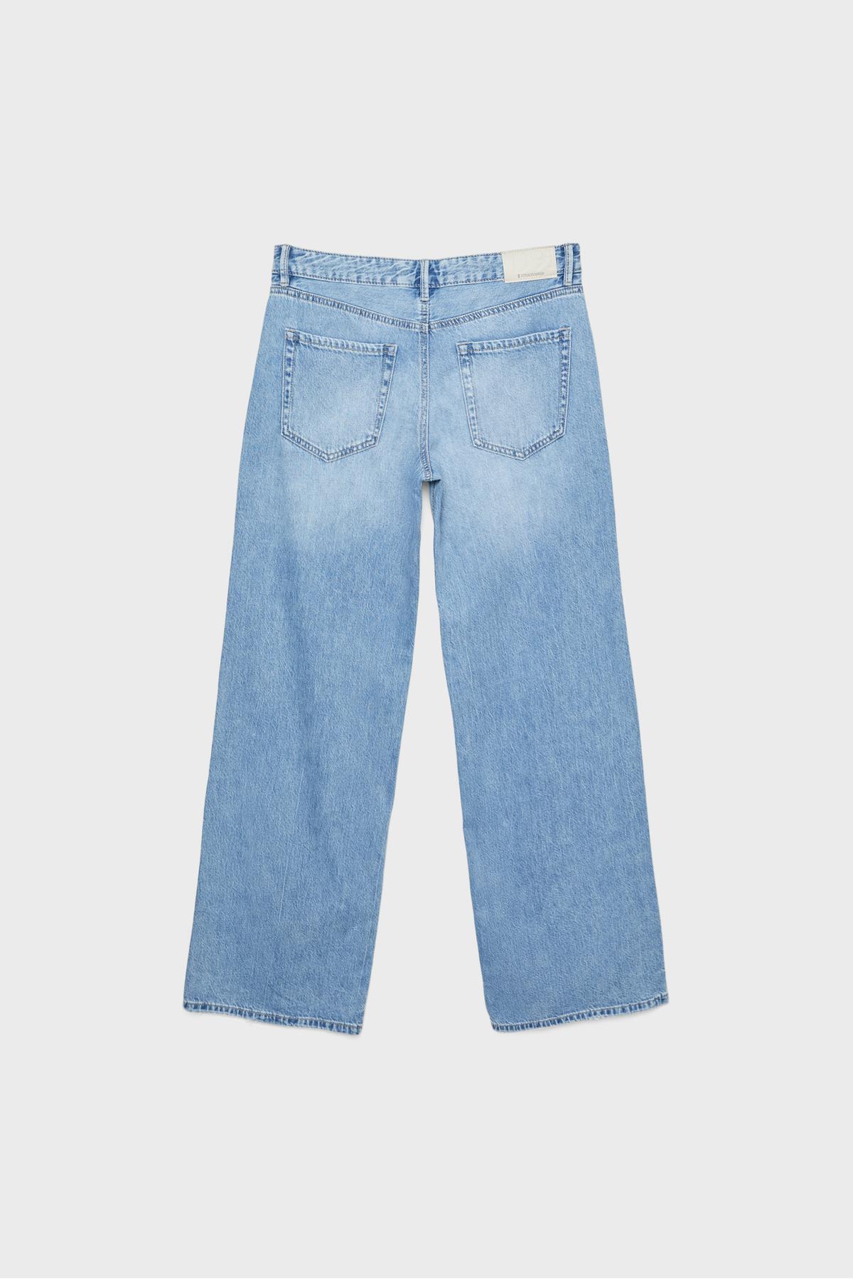 Stradivarius  D91 Düşük Bel Geniş Paça Jean - Görsel 8