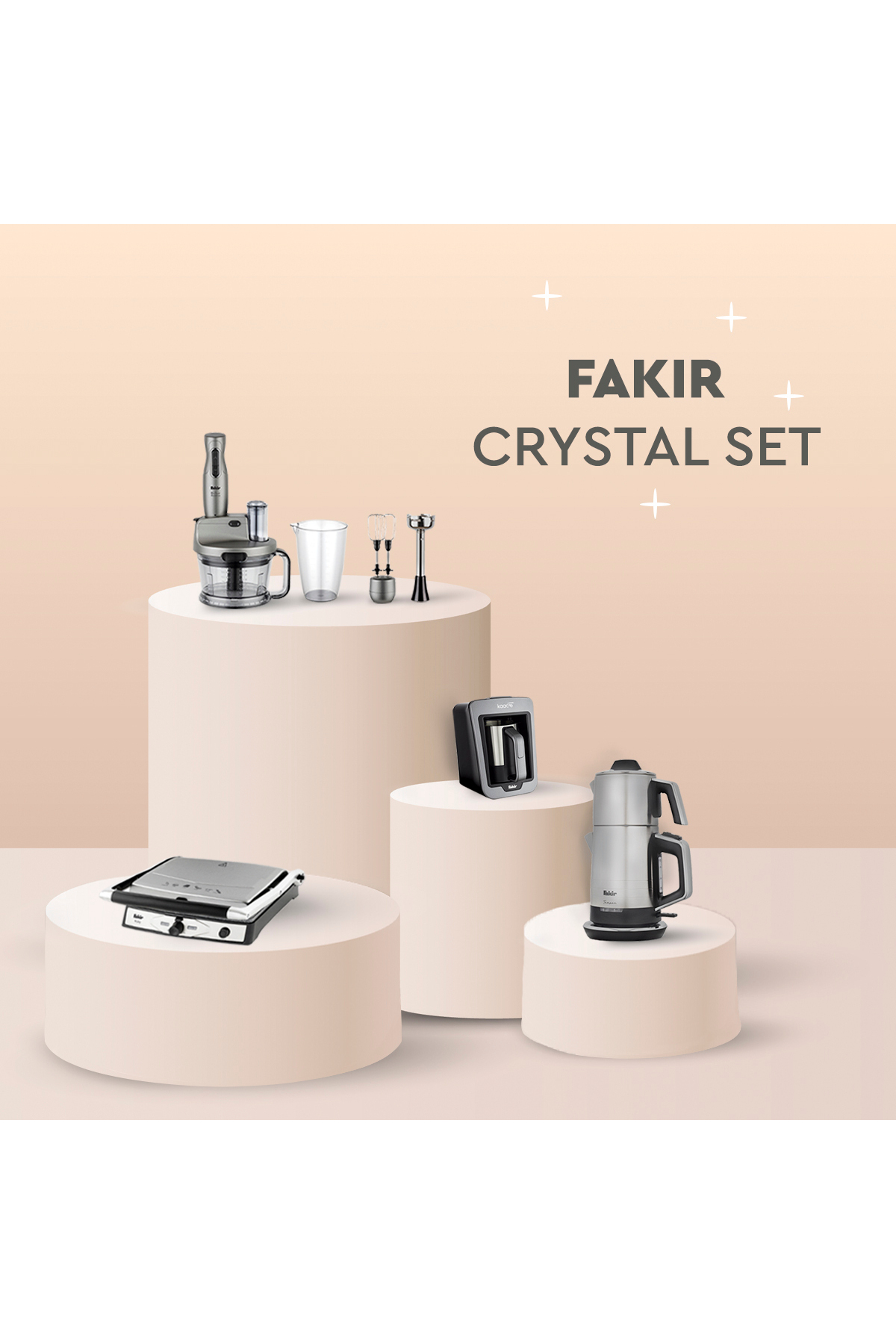Fakir Crystal Set Silver Stone