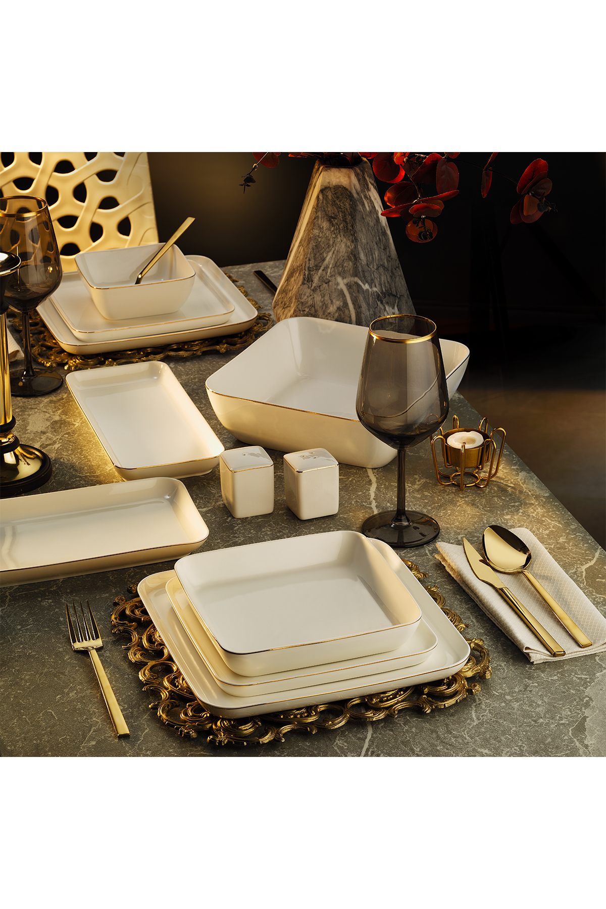 Moderna Gold 30-Piece Dinnerware Set for 6