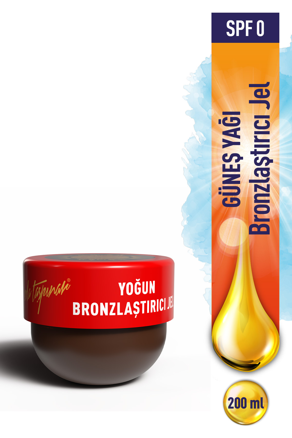 Eda Taşpınar Yoğun Bronzlaştırıcı Jel SPF 0 – Hafif Doku & Yoğun Bronz Görünüm 200 ml