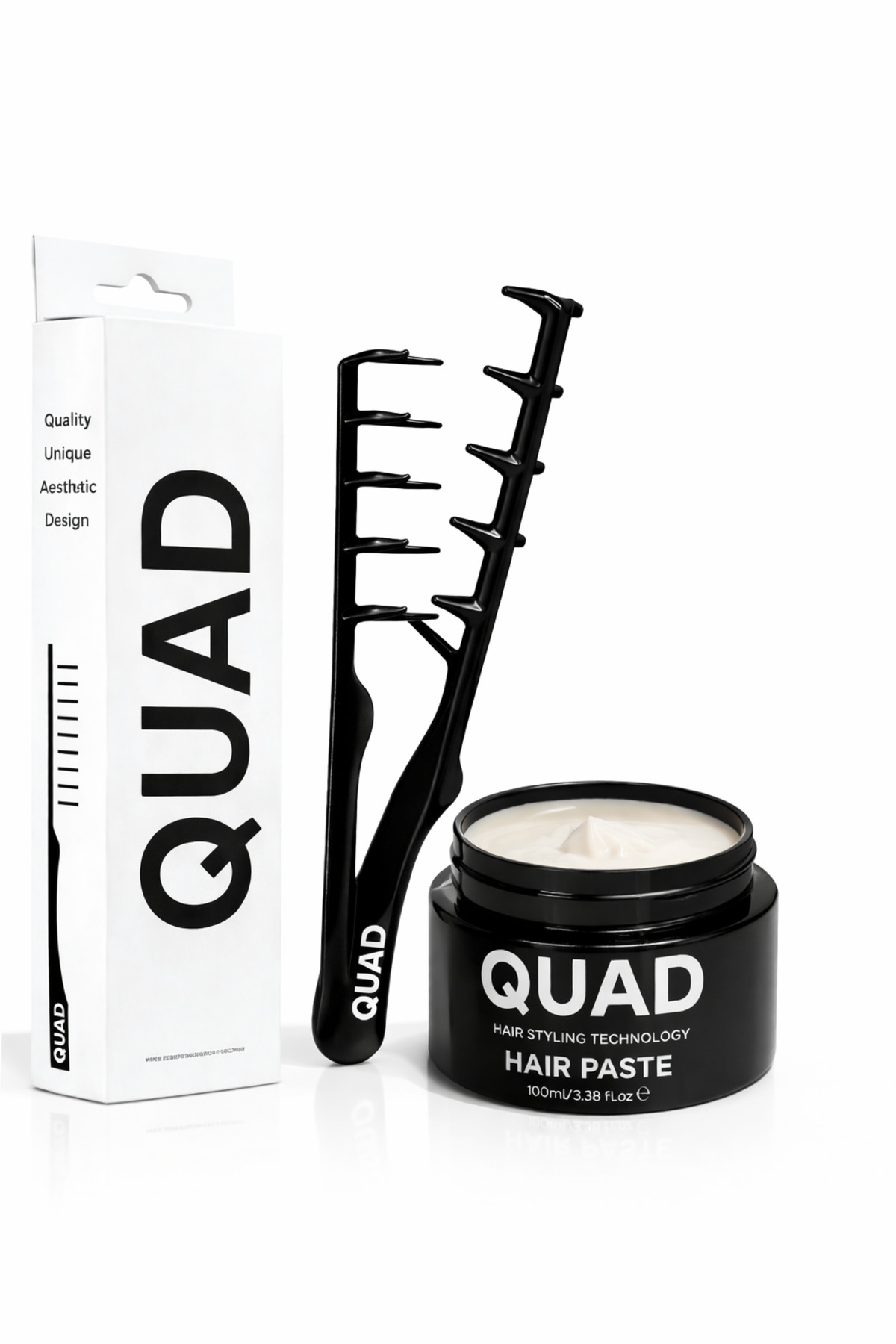 QUAD Q1S Mat Saç Pastası ve Mucizevi Tarak Uniseks 50 ml
