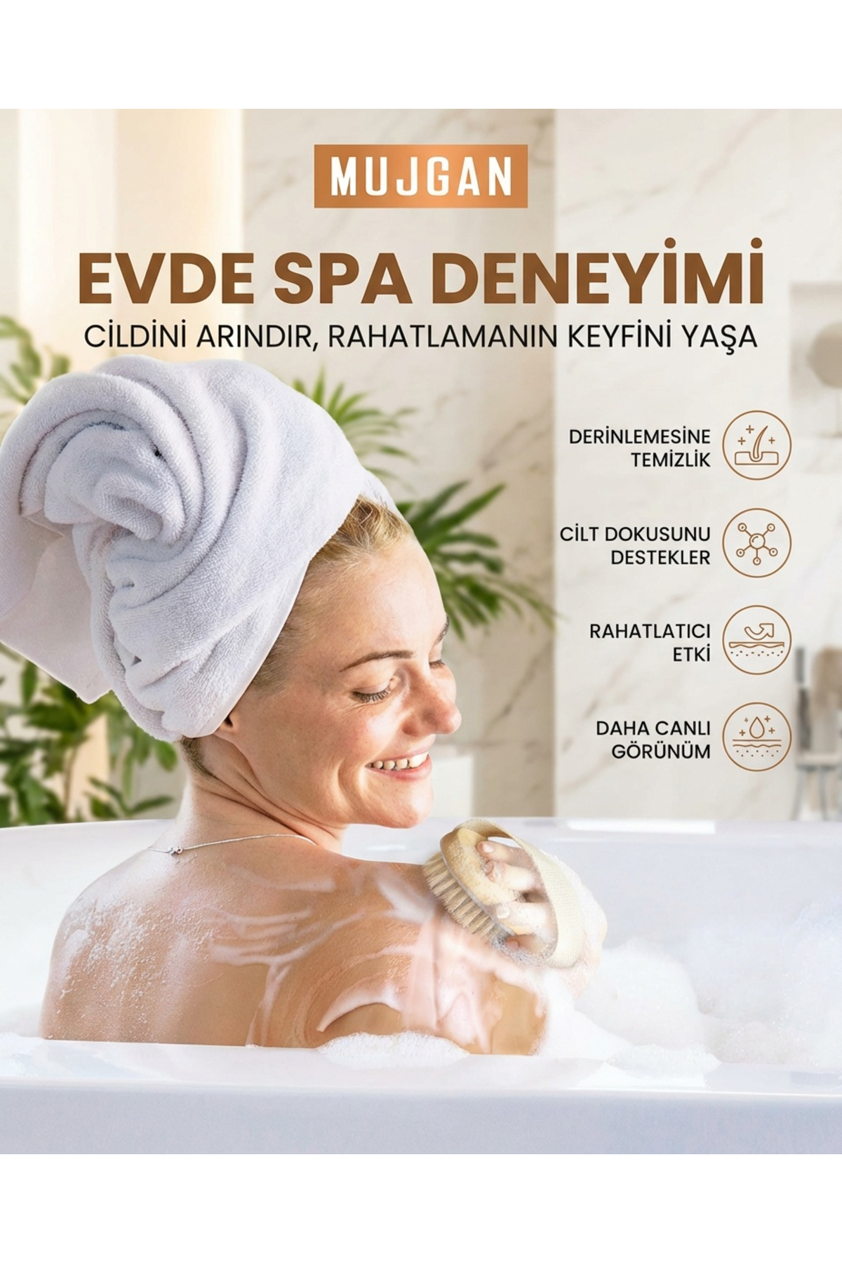 Doğal Kıl Vücut Fırçası – Kuru Fırçalama İçin Ahşap Masaj Fırçası, Cilt Bakım ve Peeling Etkili — MDAKSF — تصویر 5 از 6