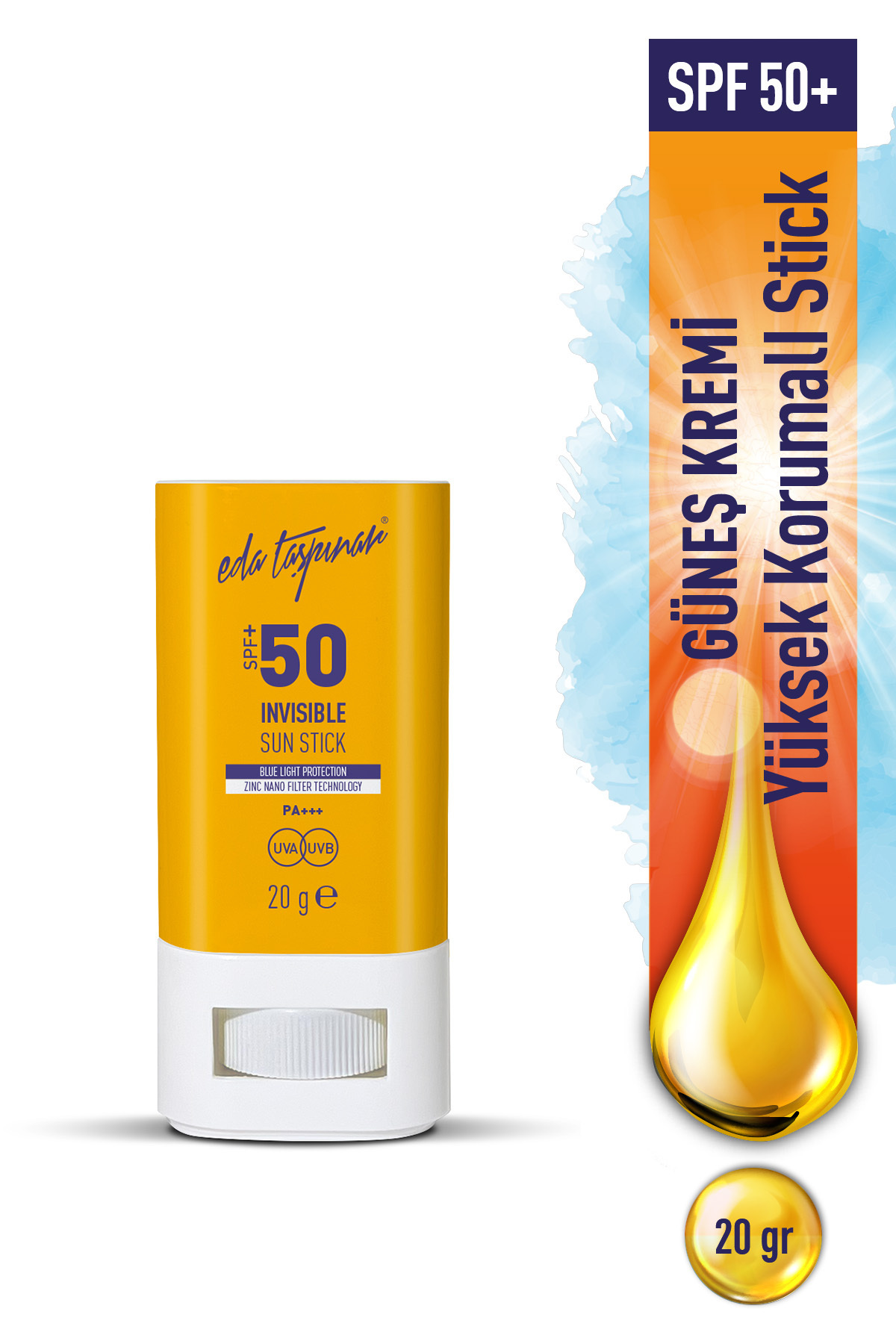 Invisible Güneş Koruyucu Stick SPF 50+ – Yüksek Koruma & Hassas Ciltlere Uygun — EDA-00325 — تصویر 3 از 9
