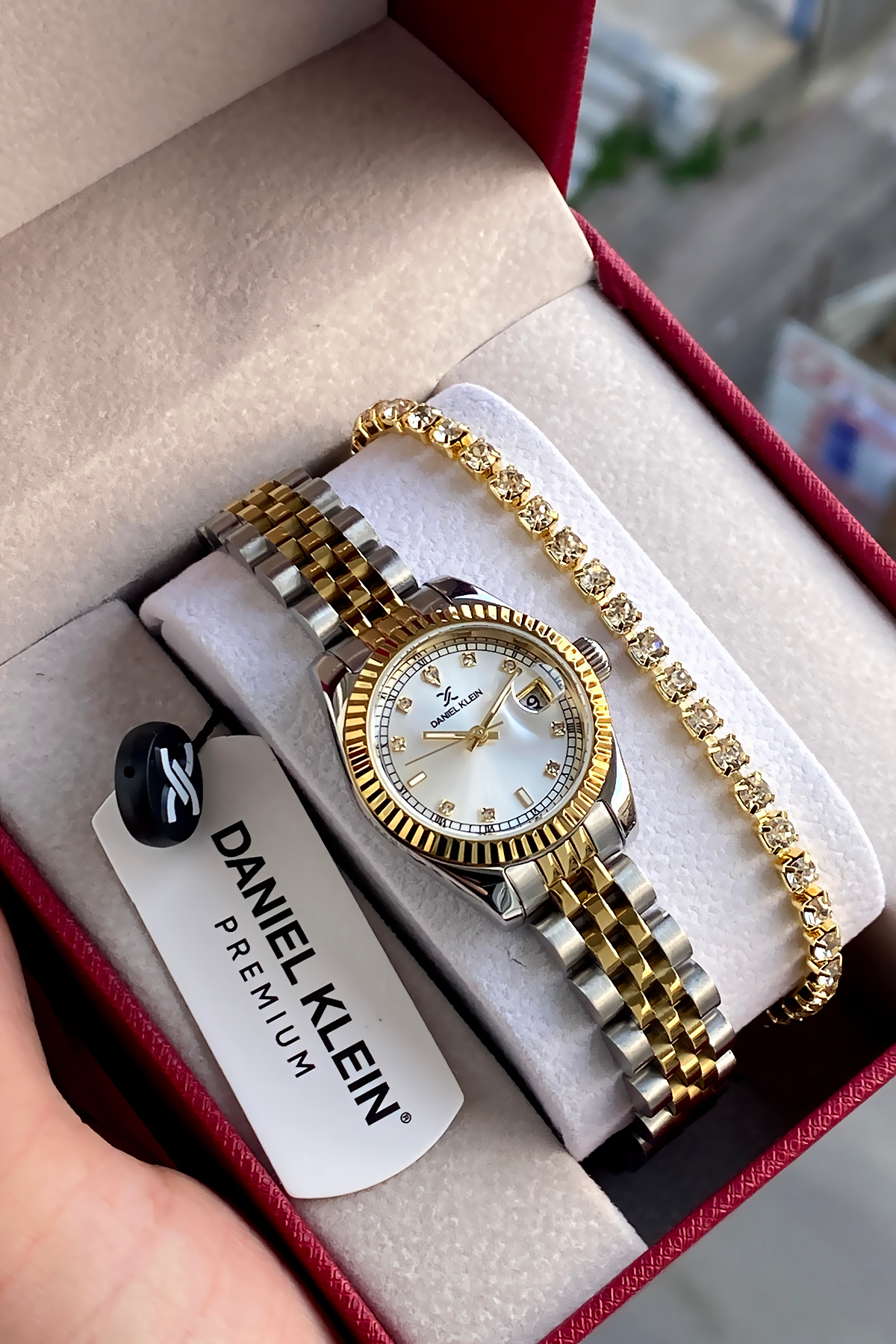 Daniel Klein  %100 Orijinal Altın Gümüş Rengi Kordon Çelik Kadın Kol Saati Bileklik Hediyeli - Görsel 6