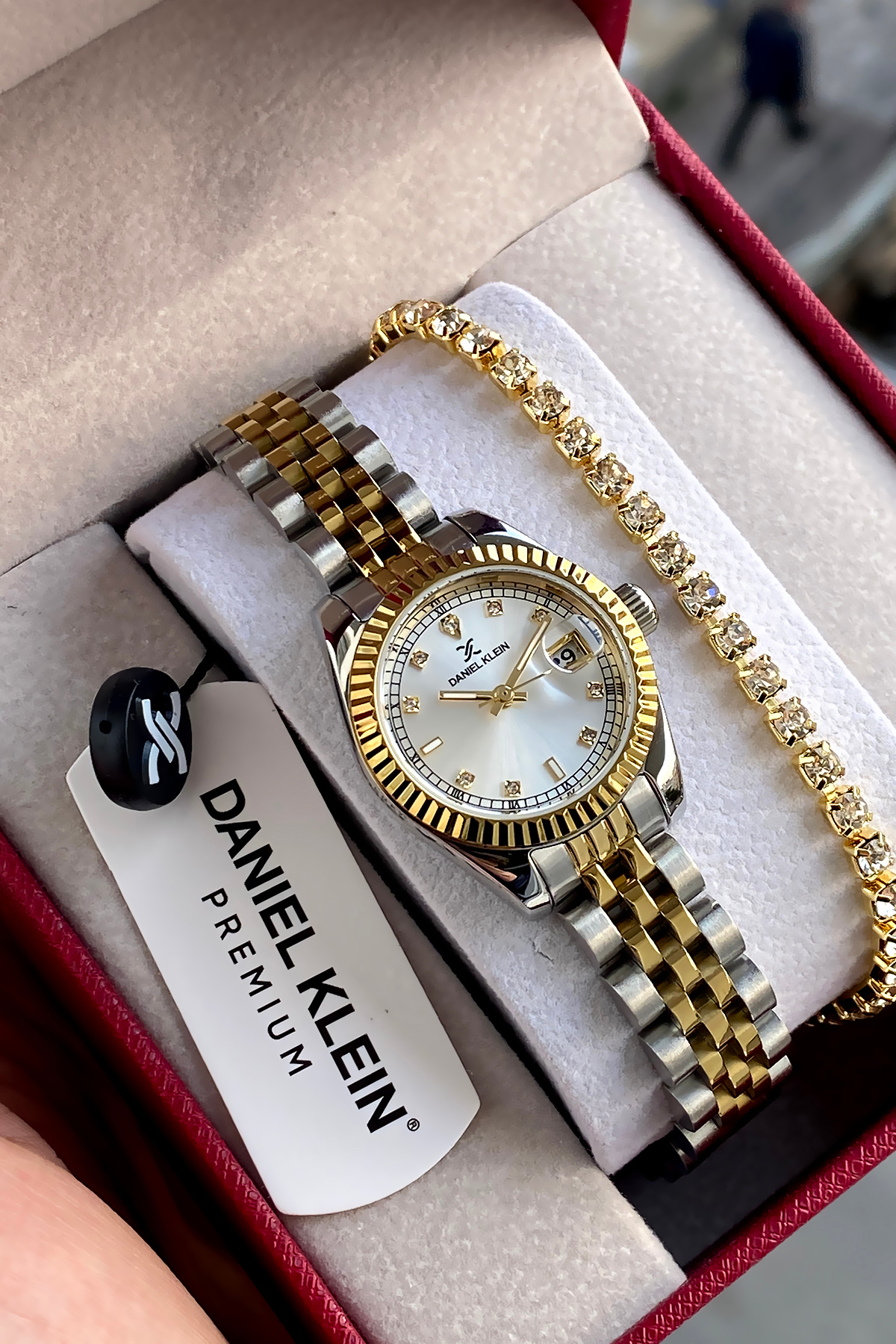Daniel Klein  %100 Orijinal Altın Gümüş Rengi Kordon Çelik Kadın Kol Saati Bileklik Hediyeli - Görsel 2
