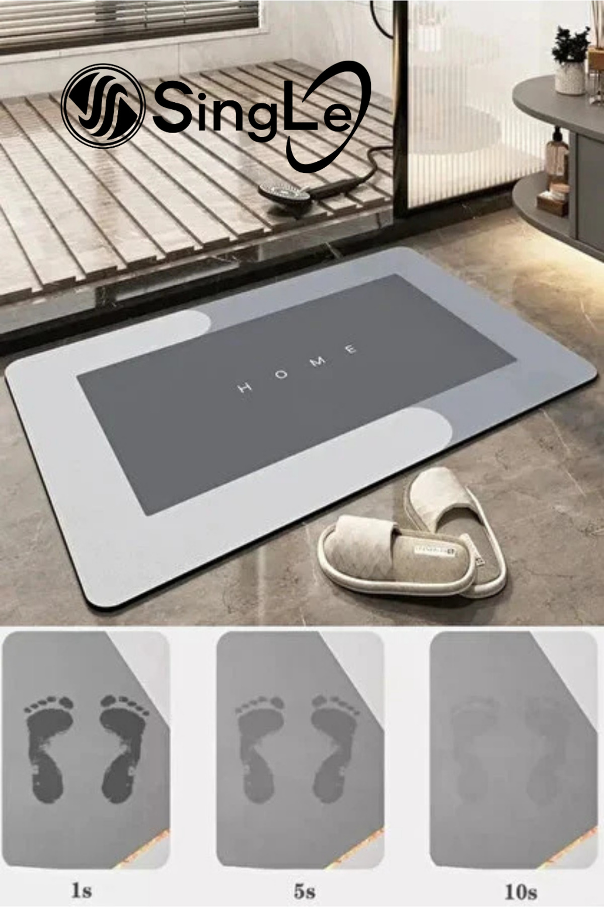 Single ( 1 Adet ) 40*60 CM Banyo Paspası Kaymaz Tabanlı Su Emici Yapı Kare - Fiyatı, Yorumları