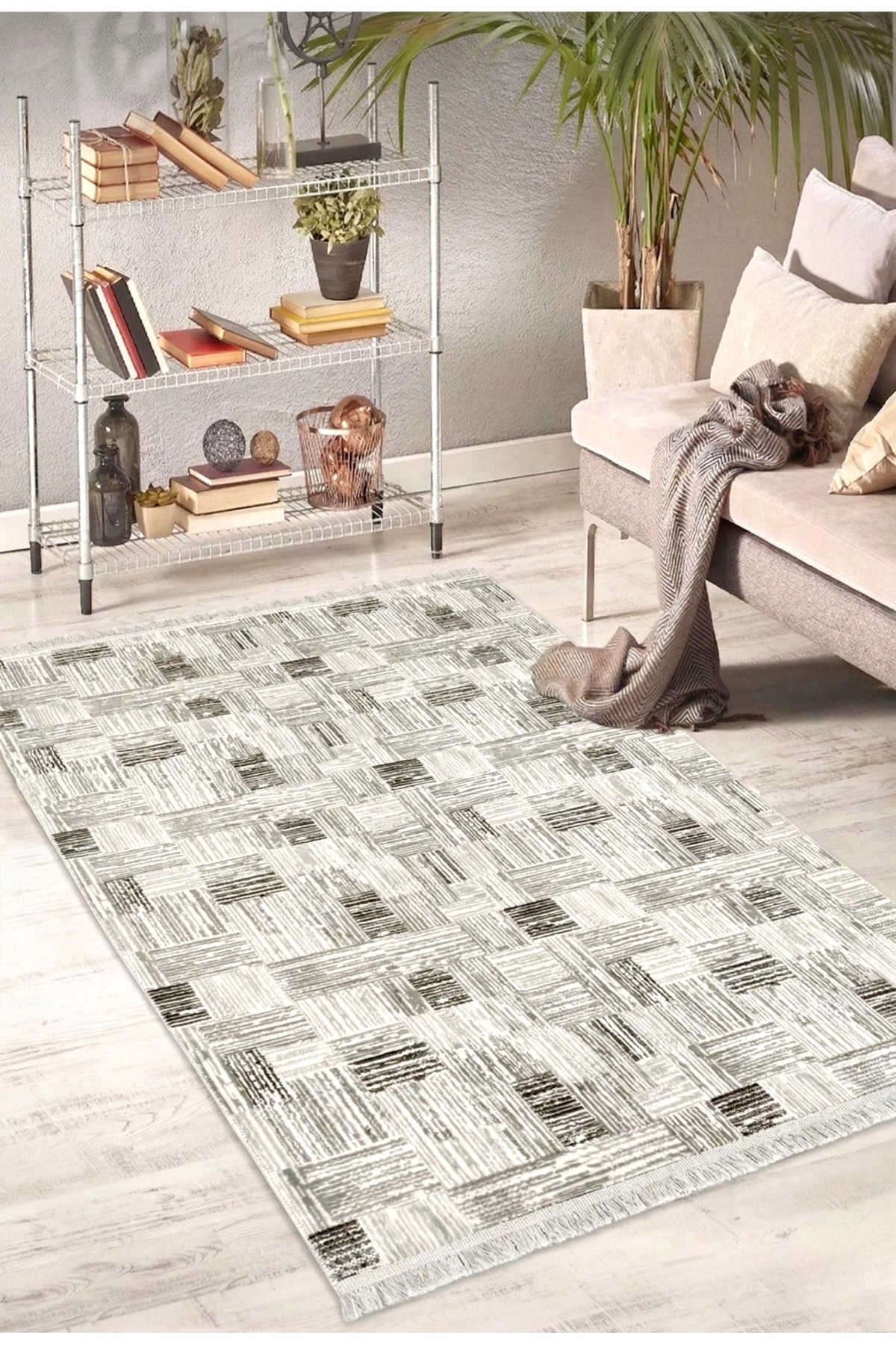 Modern Tasseled Anti-Slip Living Room Rug - Corridor Kitchen Rug - Runner
