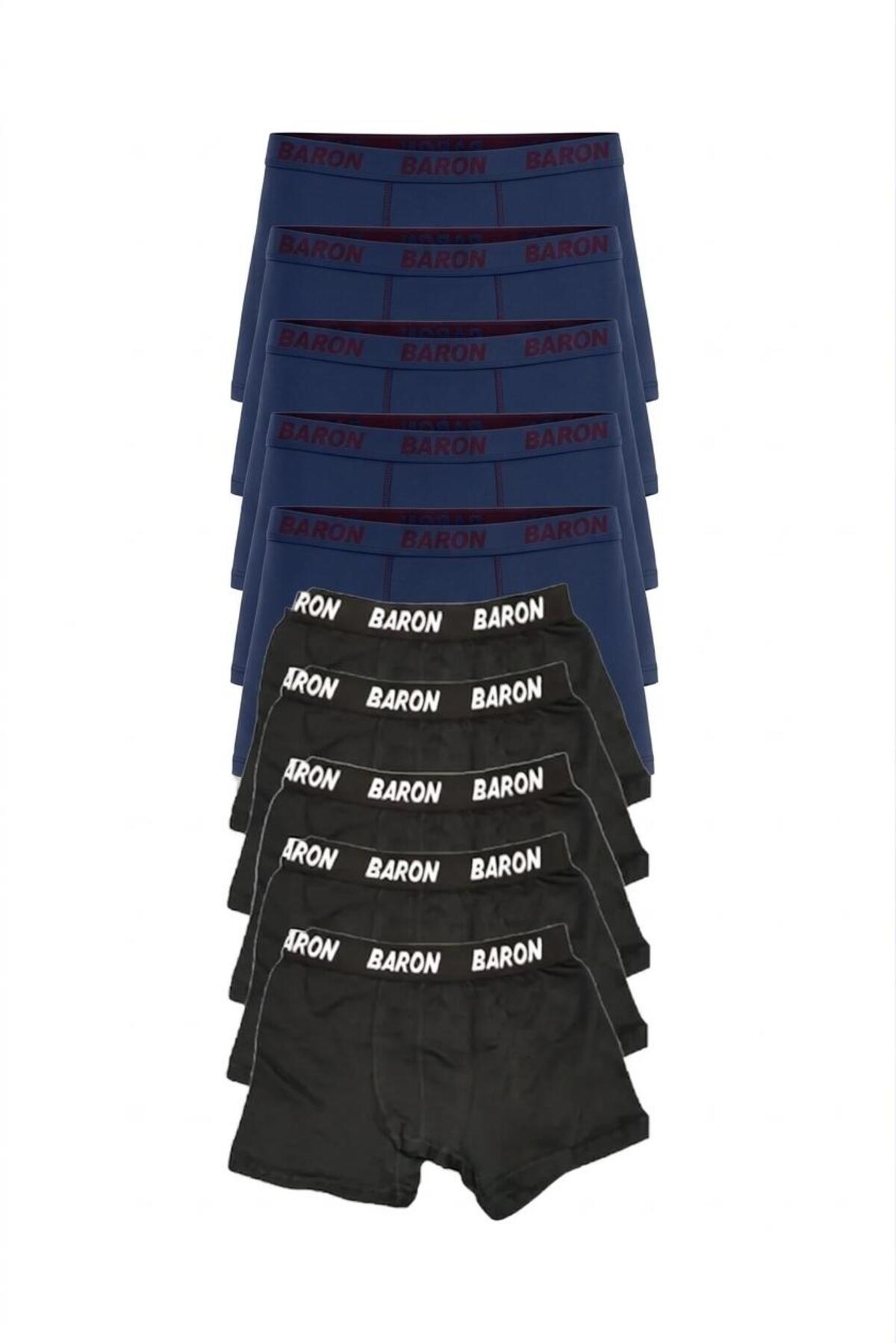 10 Pcs Economic Lycra Boxers Short Indigo Blue-black-ml01