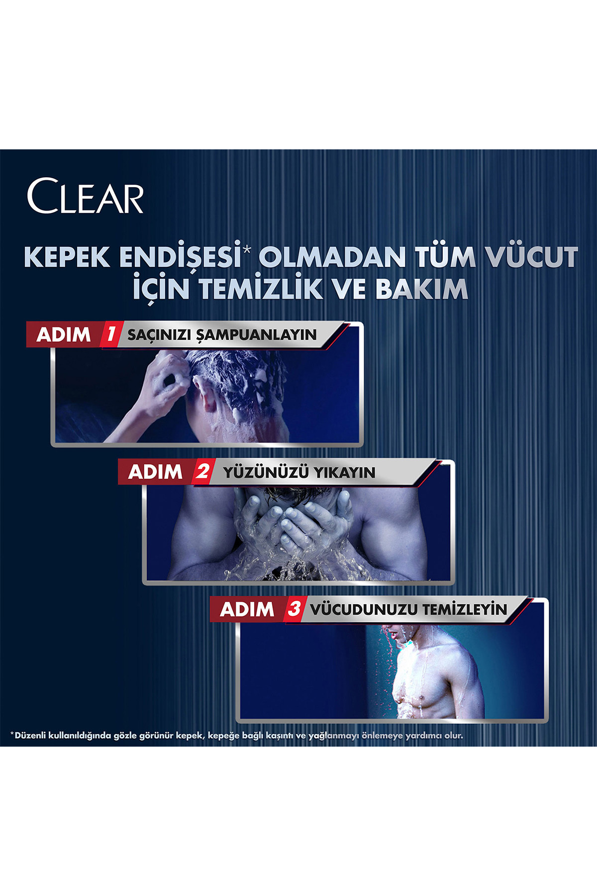 Men 3 in 1 Şampuan & Duş Jeli Arındırıcı Kömür Saç Yüz Vücut İçin 350 ml x3 — SET.UNİ.3894 — تصویر 7 از 9