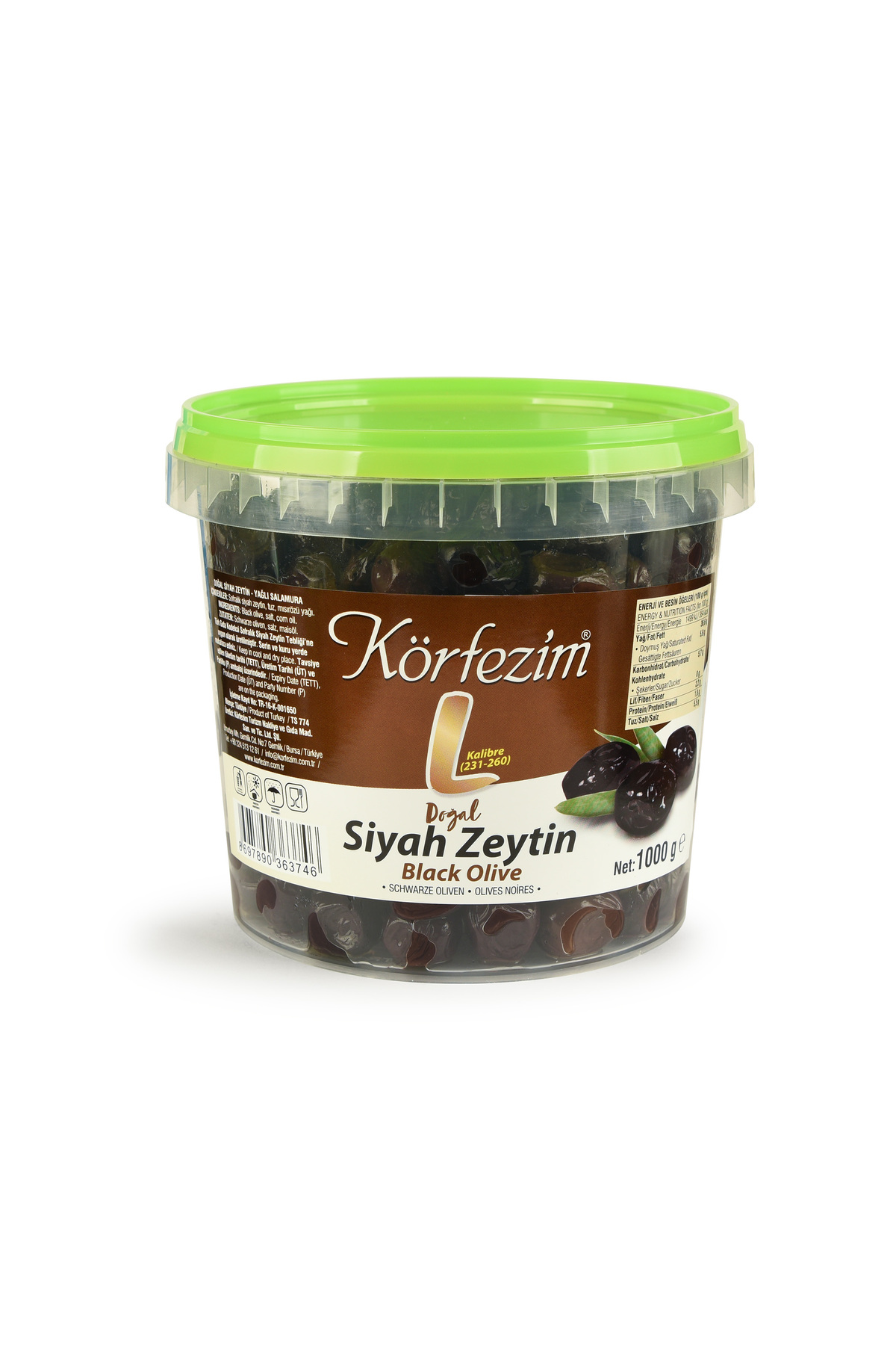 No.3キムキムページ‼️納品5月18日〜20日 Körfezim Siyah Gemlik Zeytini - (L) - 1 Kg (Kalibre: 231-260