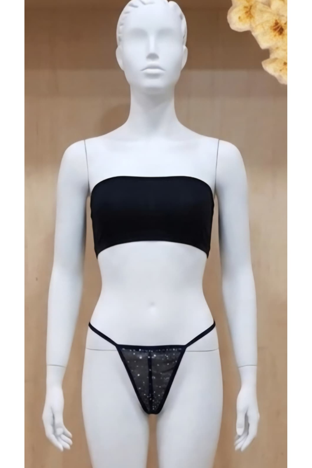 Stylish Model Designed from String Thong Briefs Tulle and Micro Fabric
