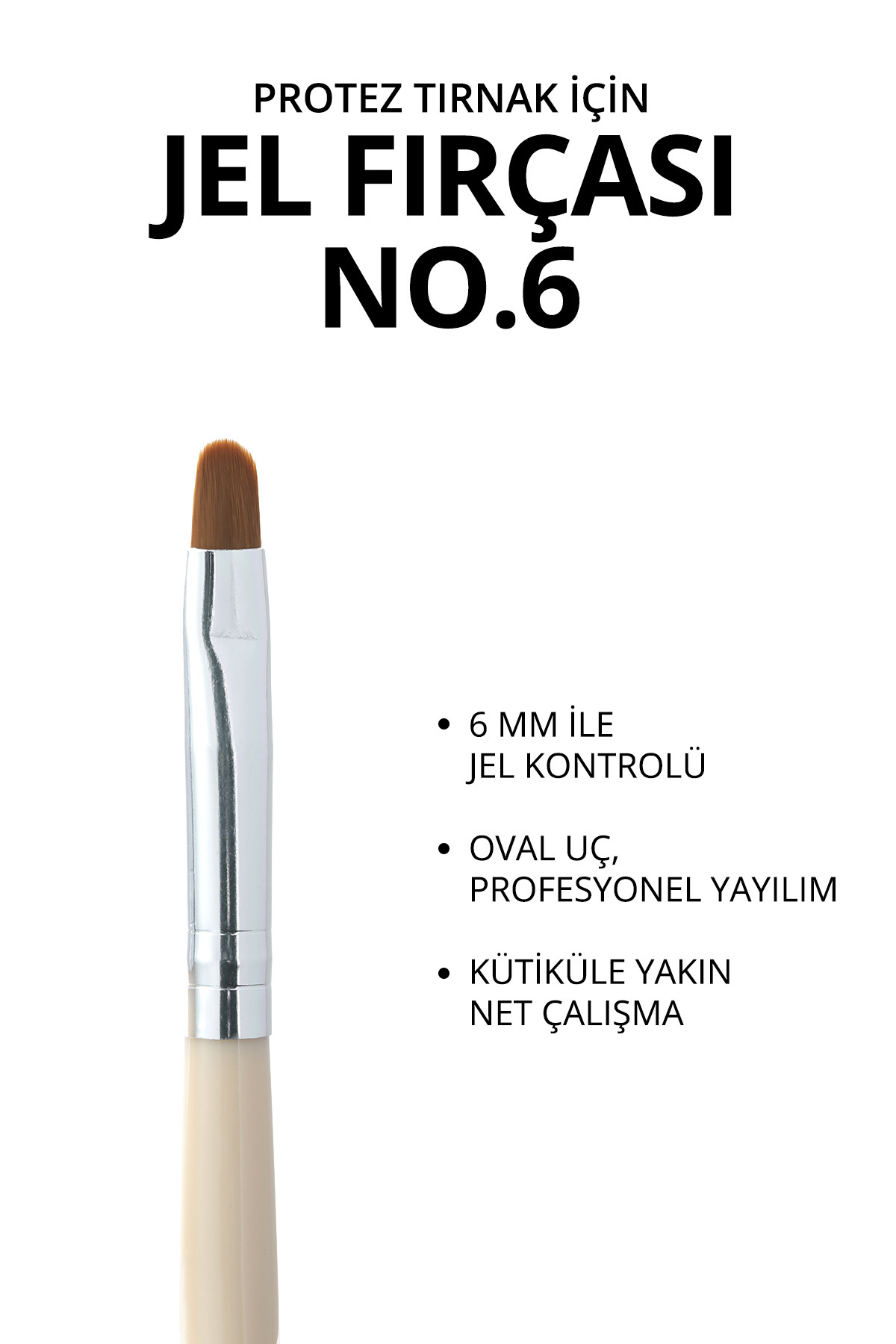 Protez Tırnak İçin Jel Fırçası No.6 — بژ 8860103C01U08RK02