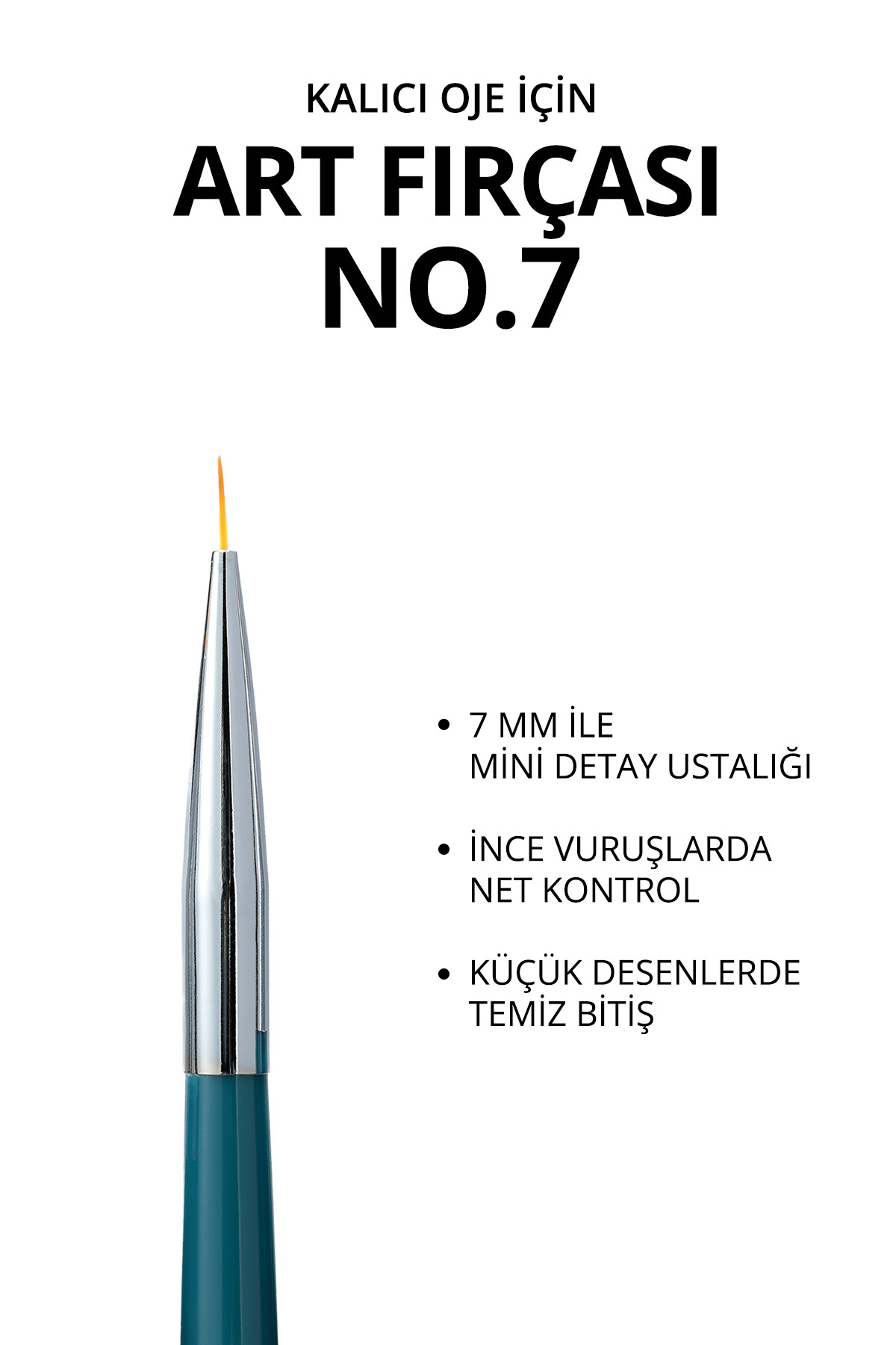 Kalıcı Oje Fırçası Kıl Ucu, 7 mm — سبز 8860103C01U08RK02
